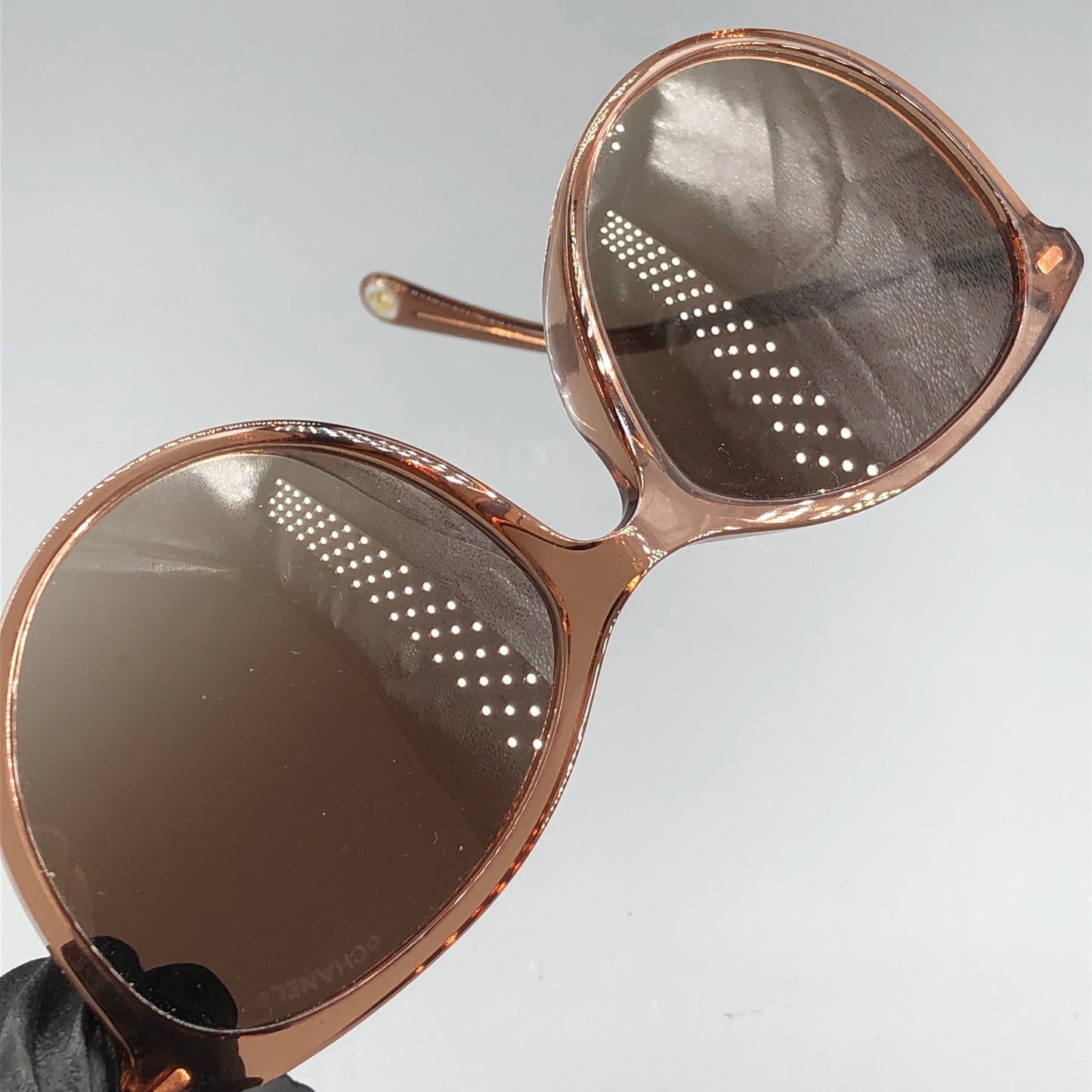 Chanel Round Milk Tea Brown Sunglasses 140mm