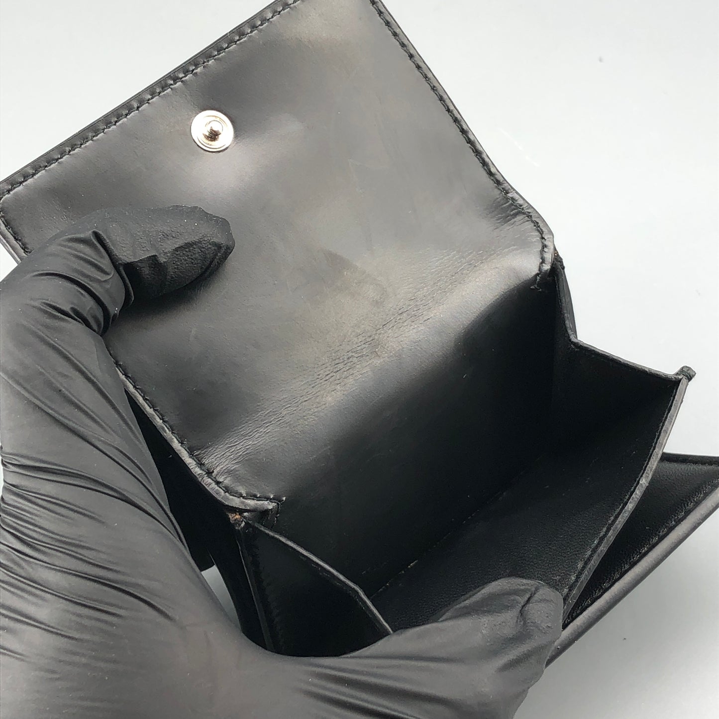 Balenciaga Black Smooth Leather Short Wallet