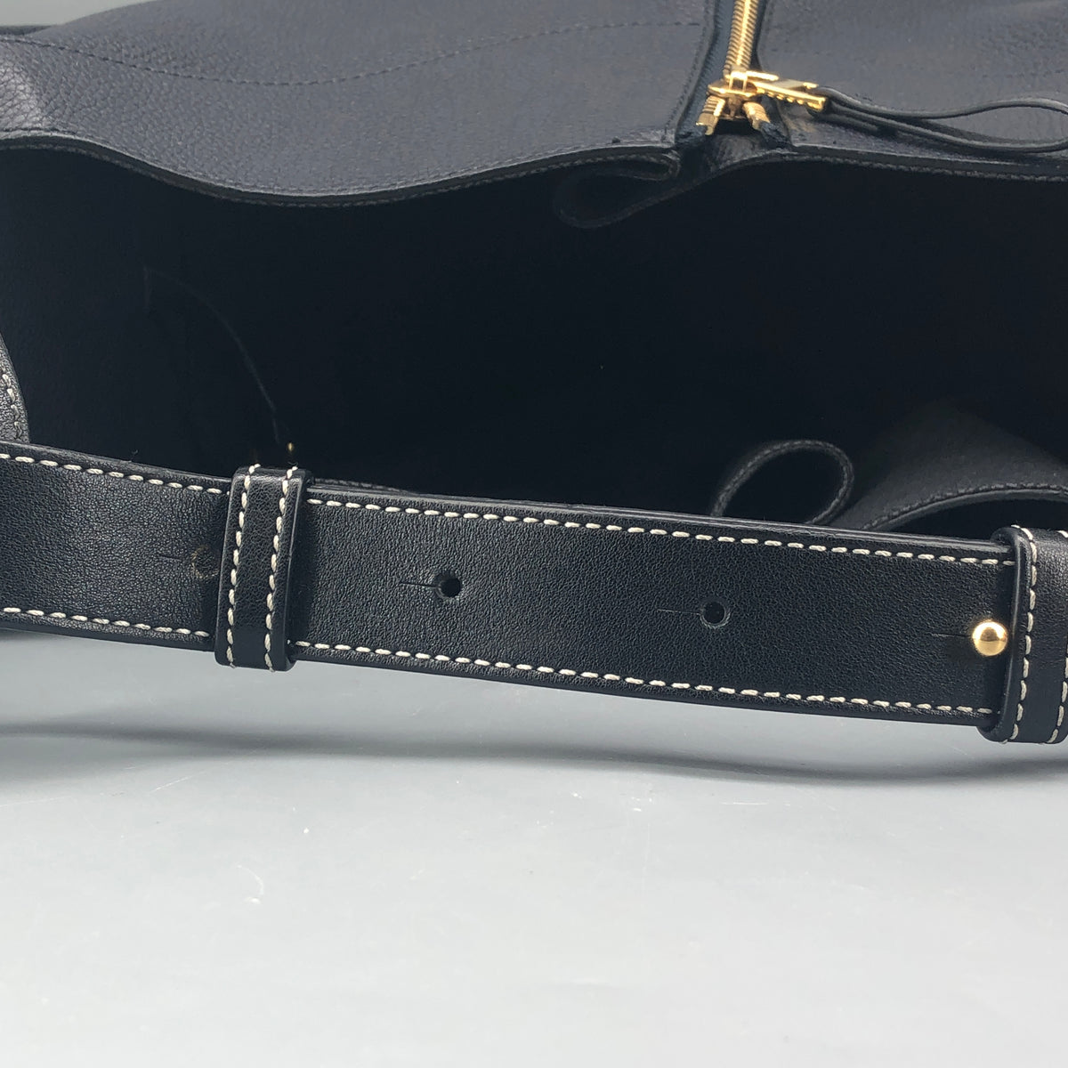 Loewe  Dark Blue Hammock Grained Leather Shoulder Bag