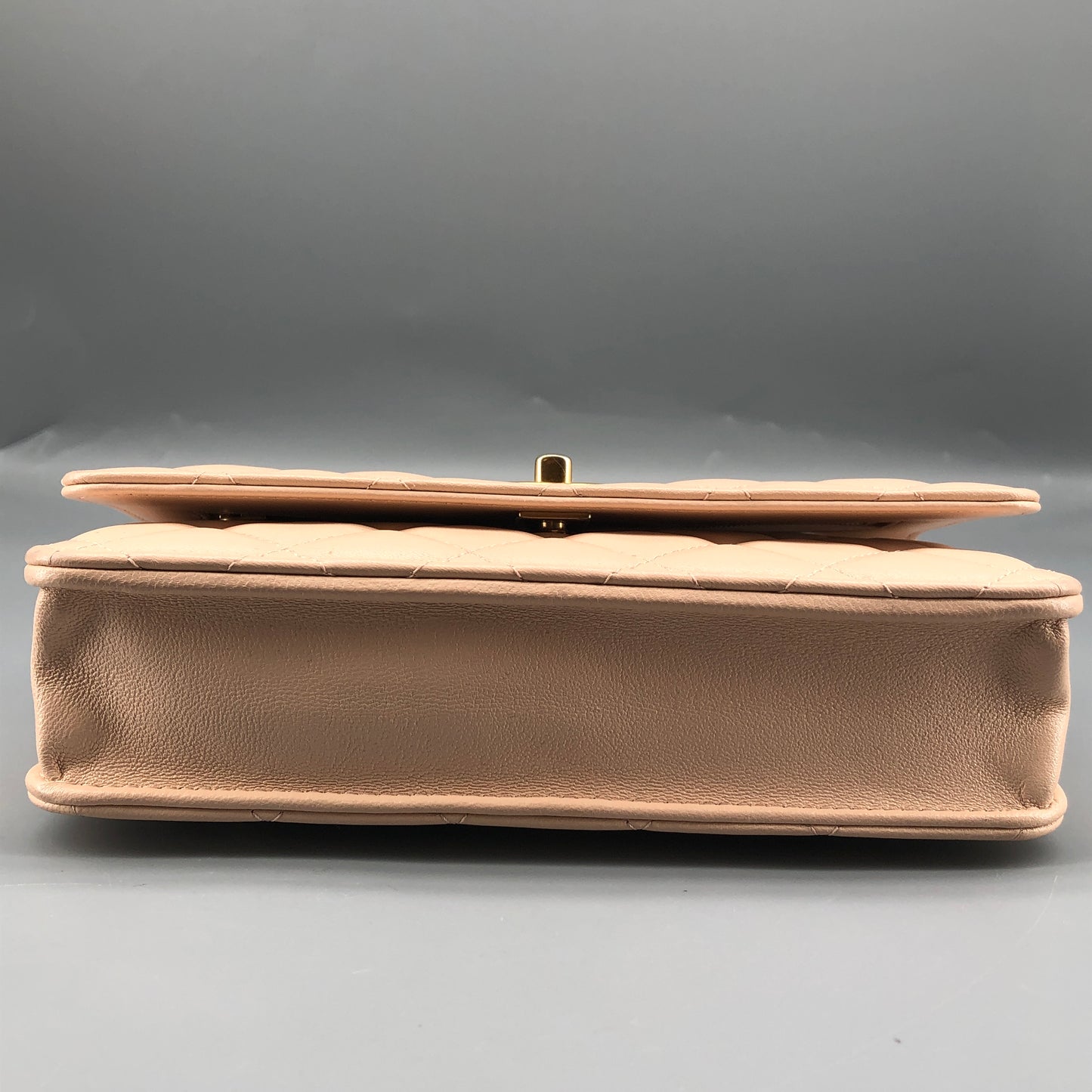 Chanel Nude Lambskin Quilted CC Camellia Crush Wallet on Chain WOC
