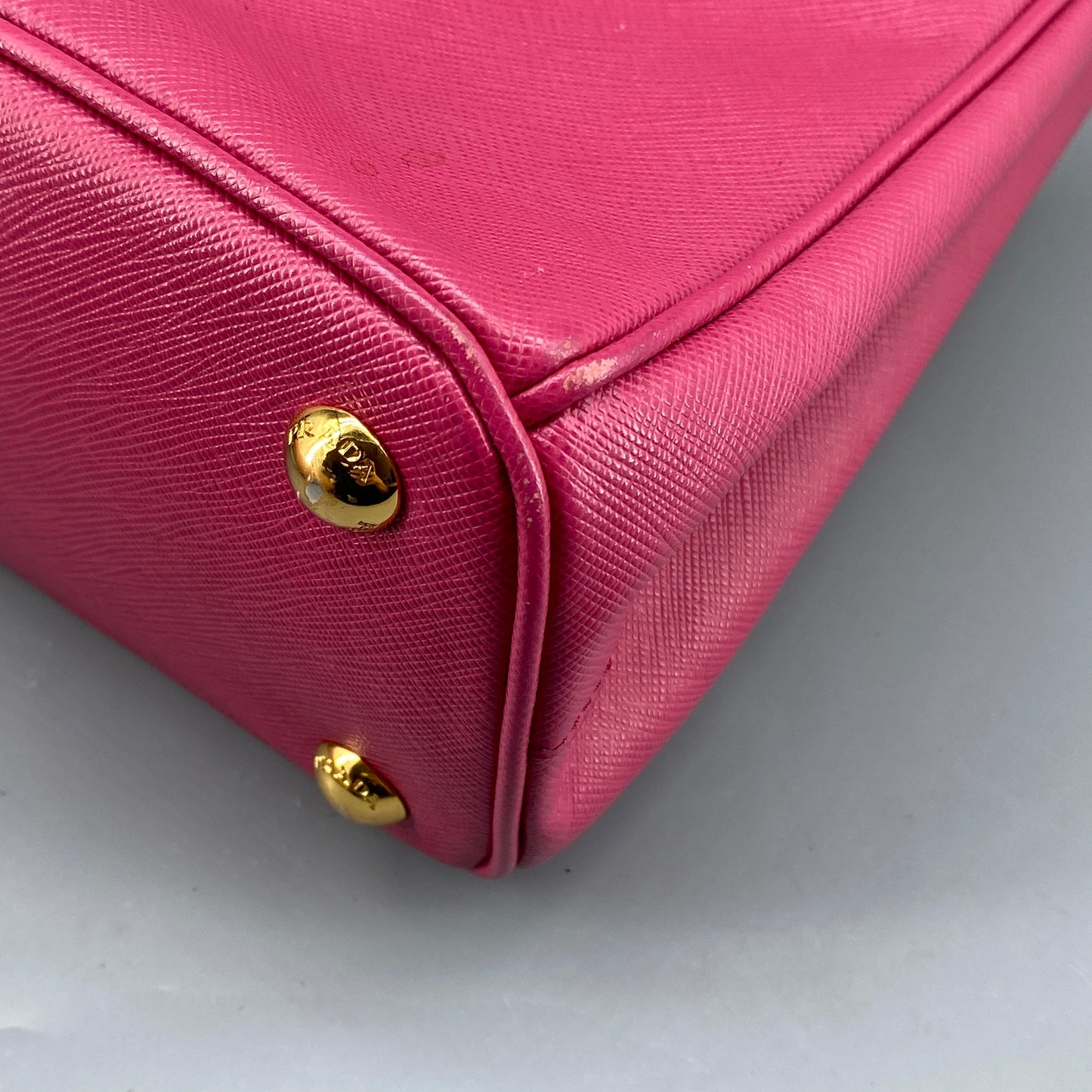 Prada Pink Saffiano Leather Galleria Handbag