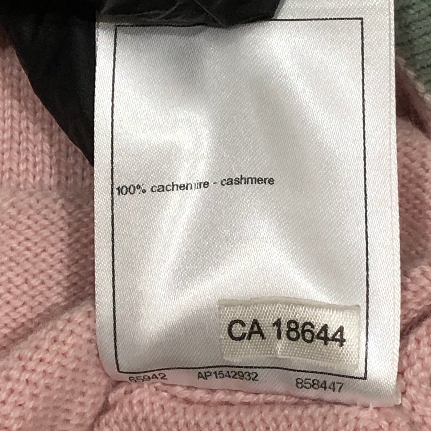 Chanel Pink Knit Cardigan with Green Trim Size 38