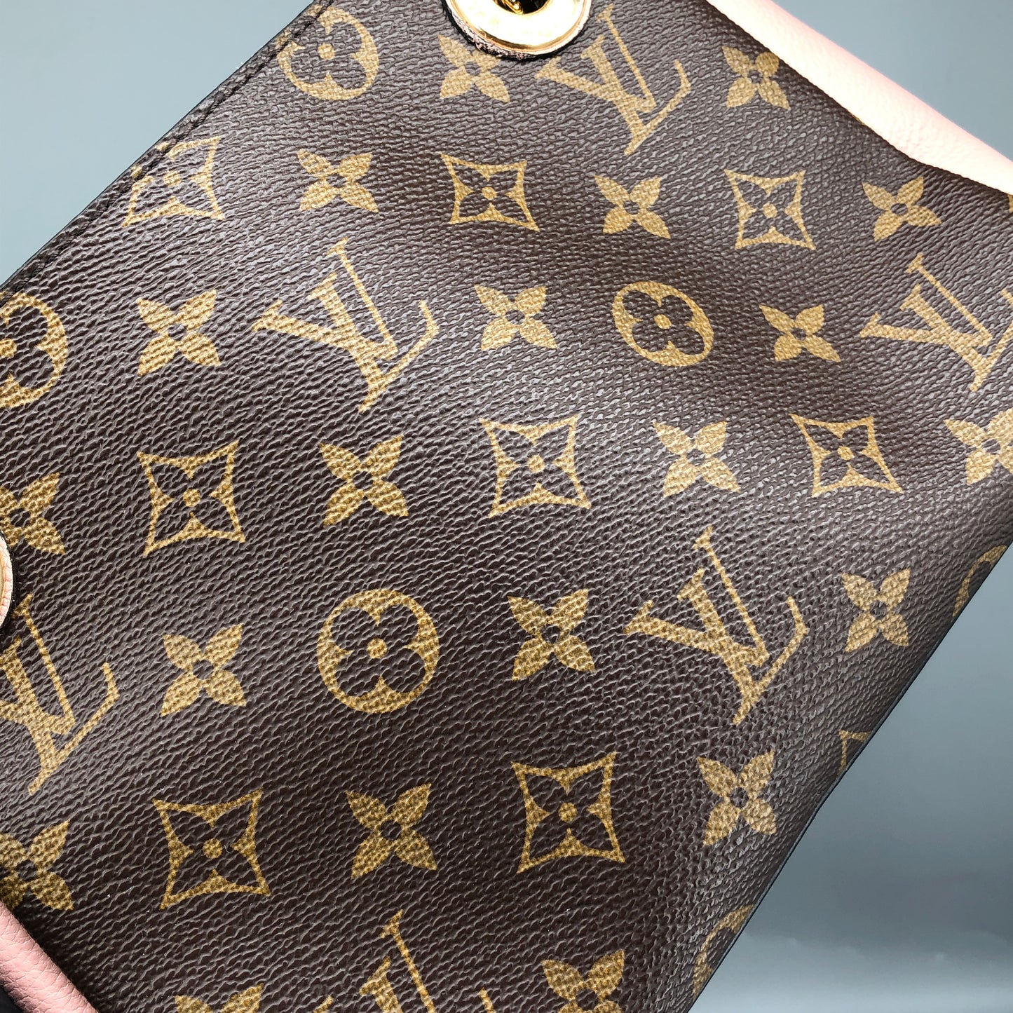 Louis Vuitton Brown Monogram & Pink Leather Chain Shoulder Bag
