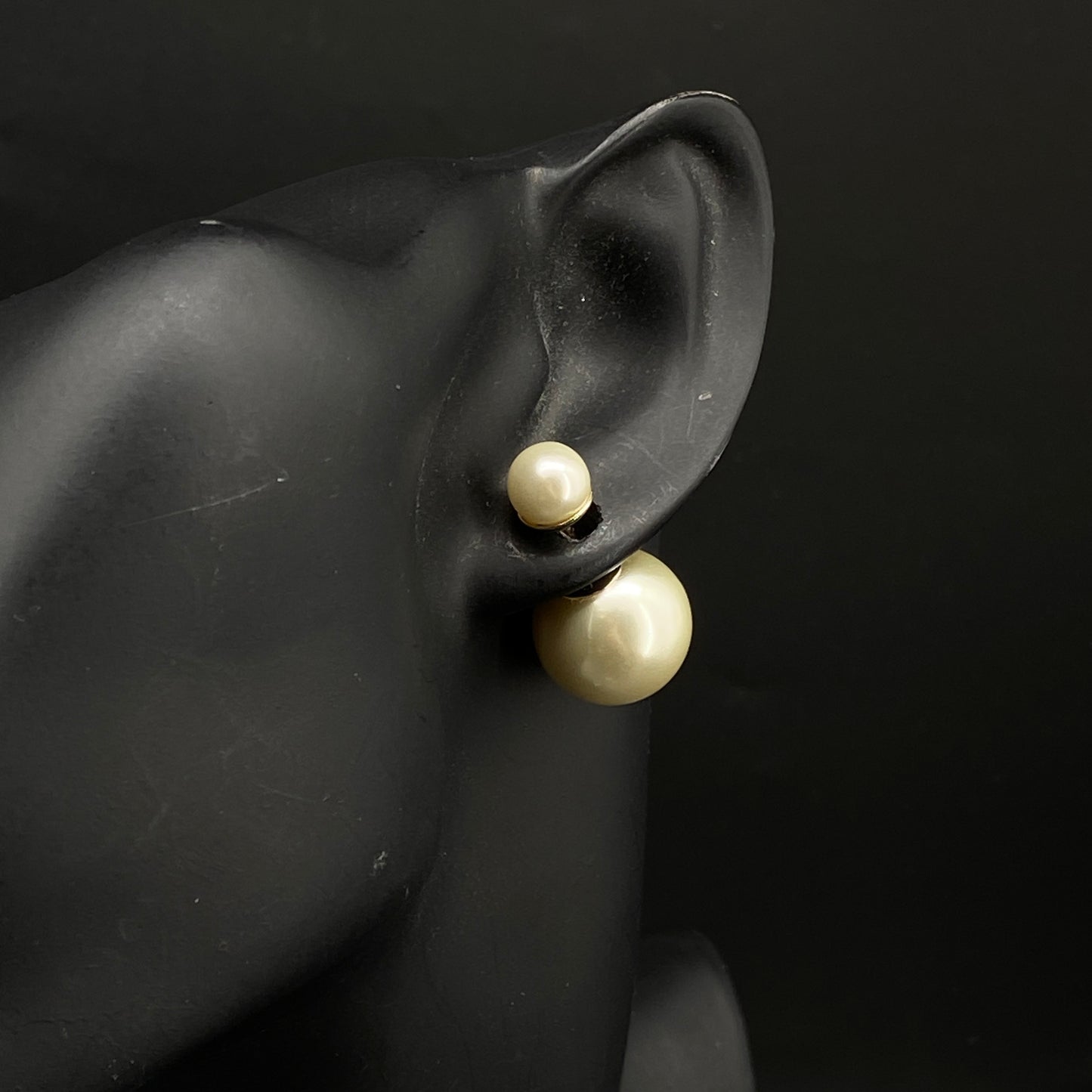 Christian Dior Double Pearl Earrings