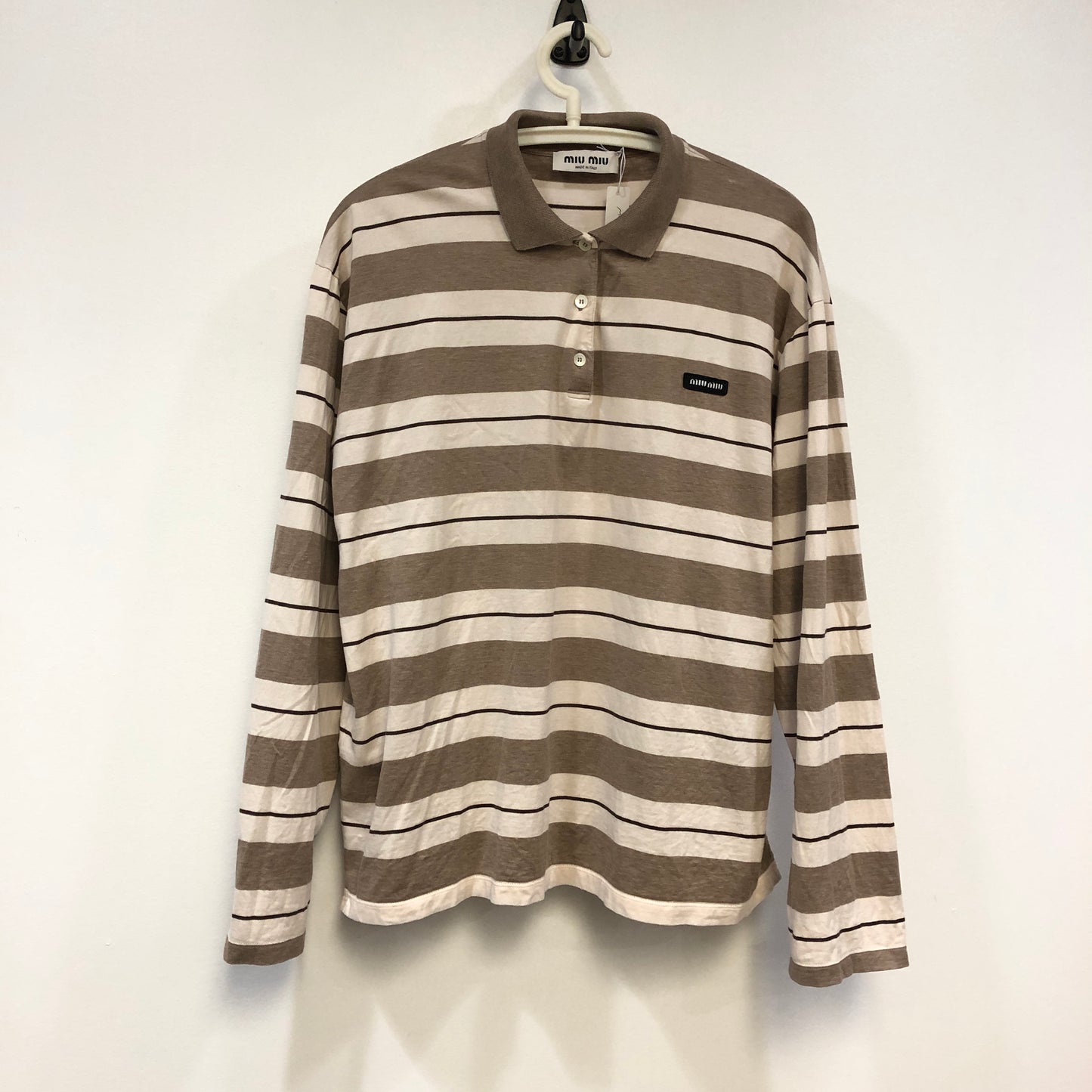 Miu Miu Striped Polo Sweater Size S