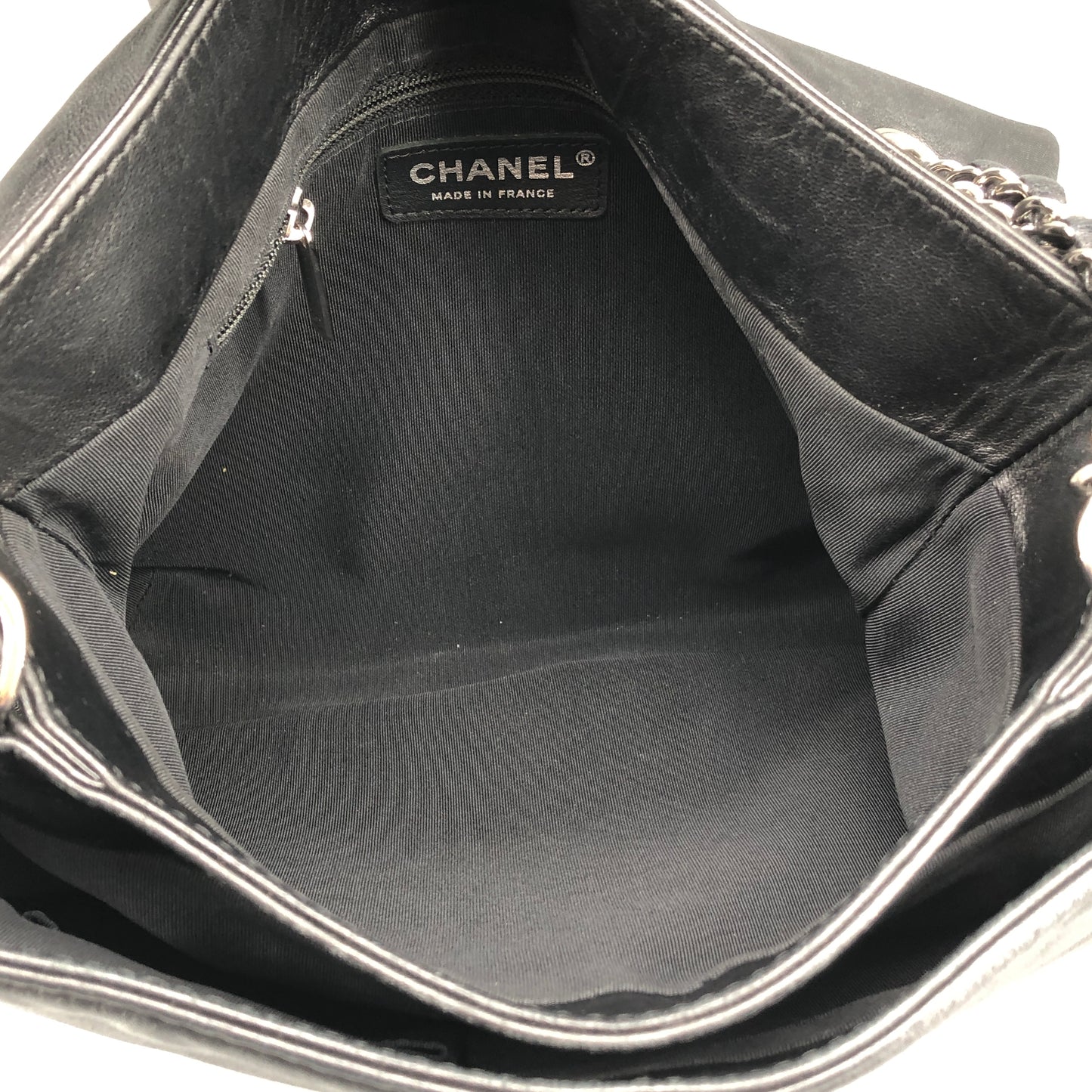 Chanel Lambskin Quilted Large Trianon Messenger Flap Black