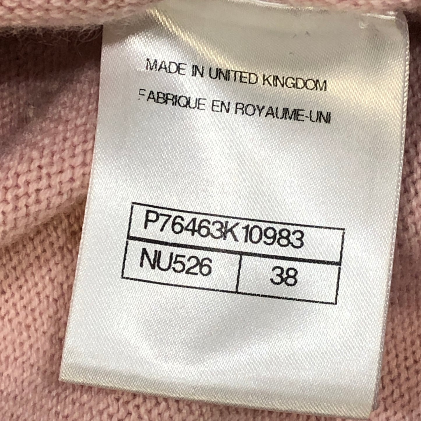 Chanel Pink Knit Cardigan with Green Trim Size 38