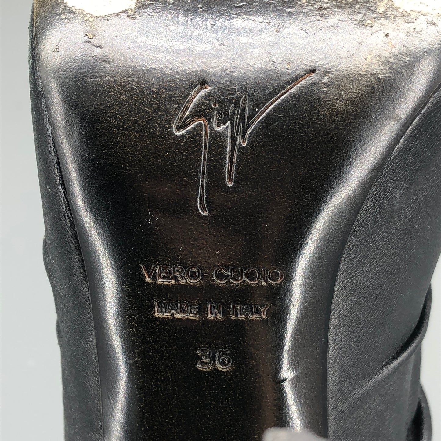 Giuseppe Zanotti Black Ruched Leather Front Zip Pointed Stiletto Pumps 36
