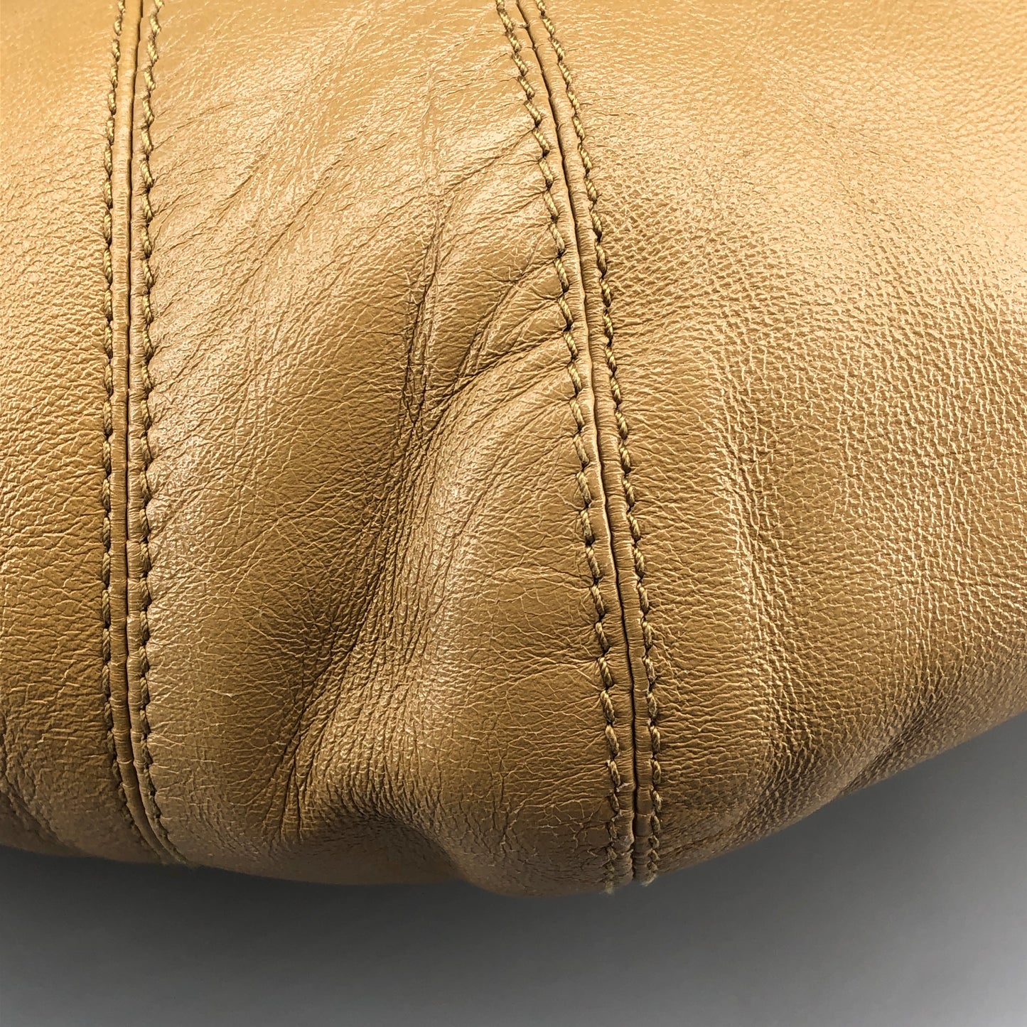 Lemaire Croissant Leather Shoulder Bag  Mustard Yellow