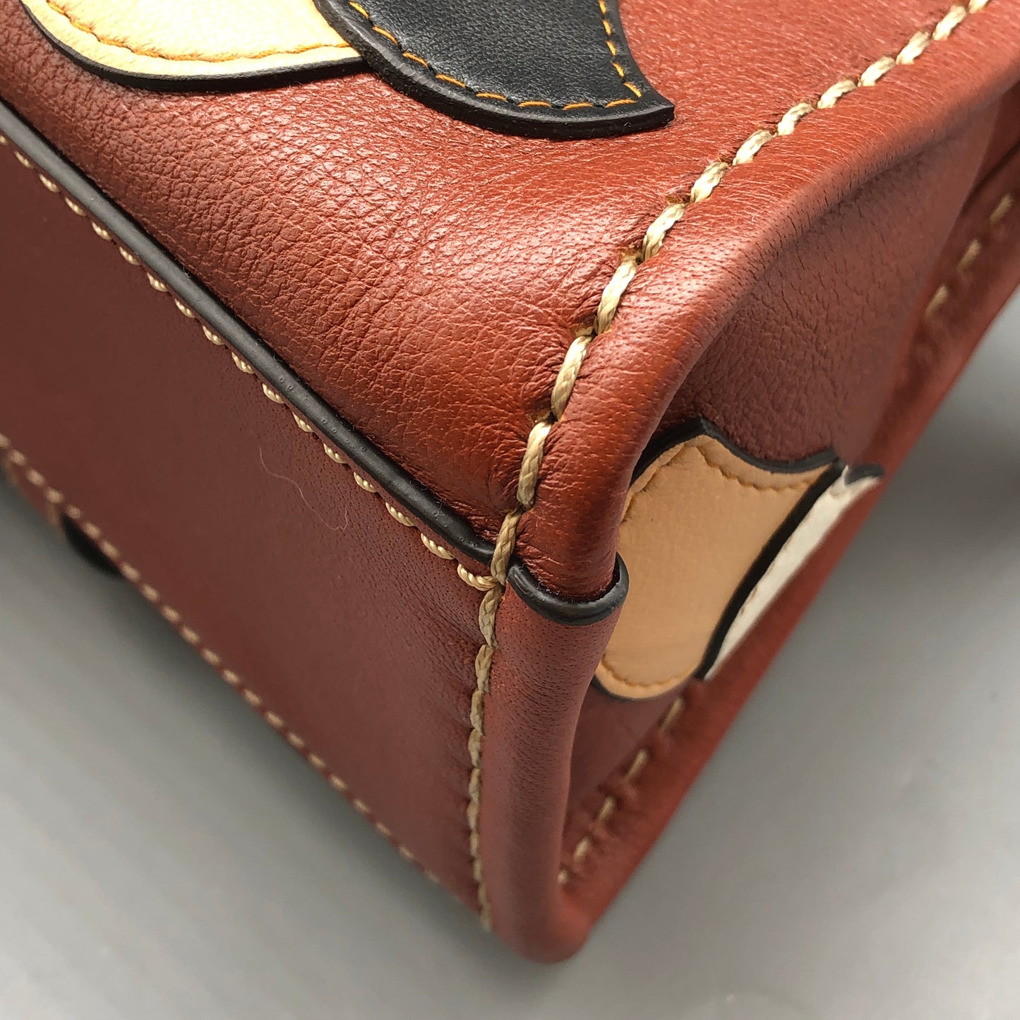 Chloe Orange Brown Leather Satchel Bag