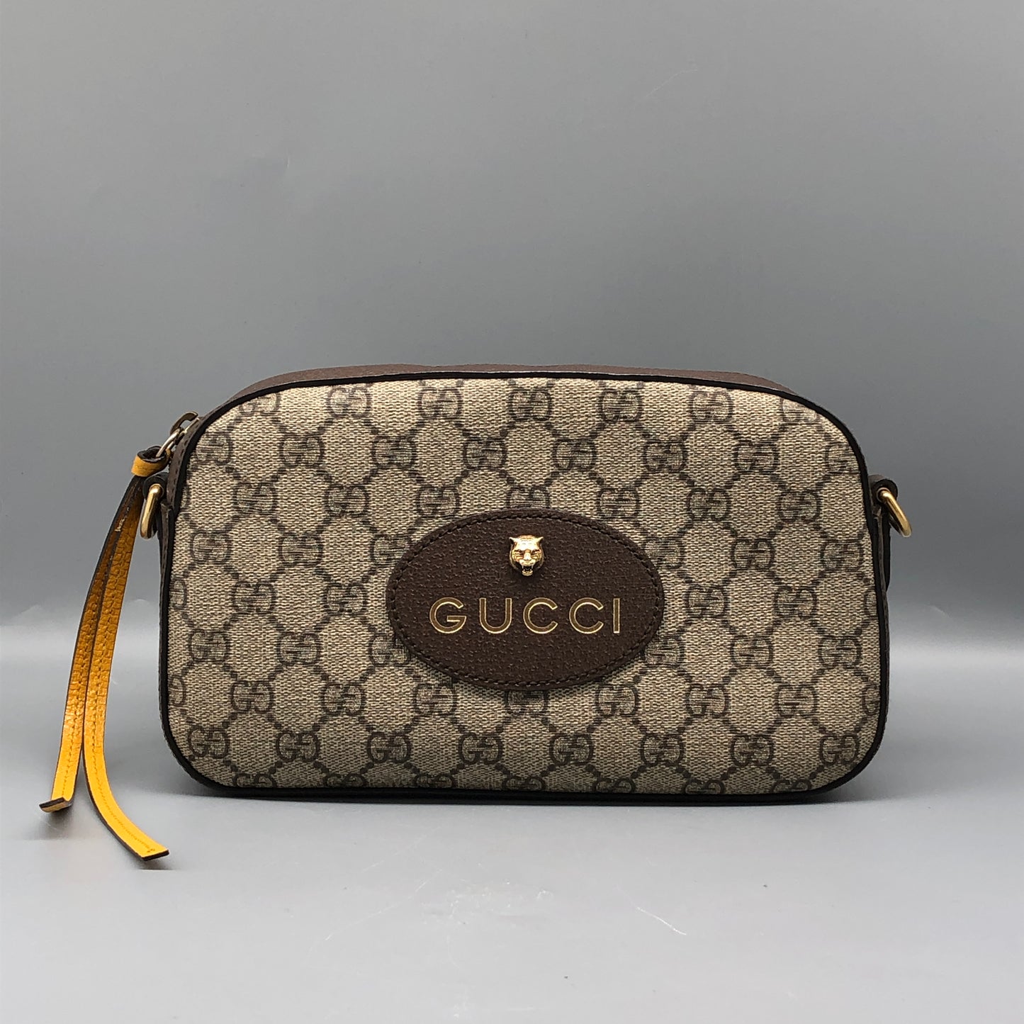 Gucci Beige/Brown GG Supreme Canvas Camera Bag