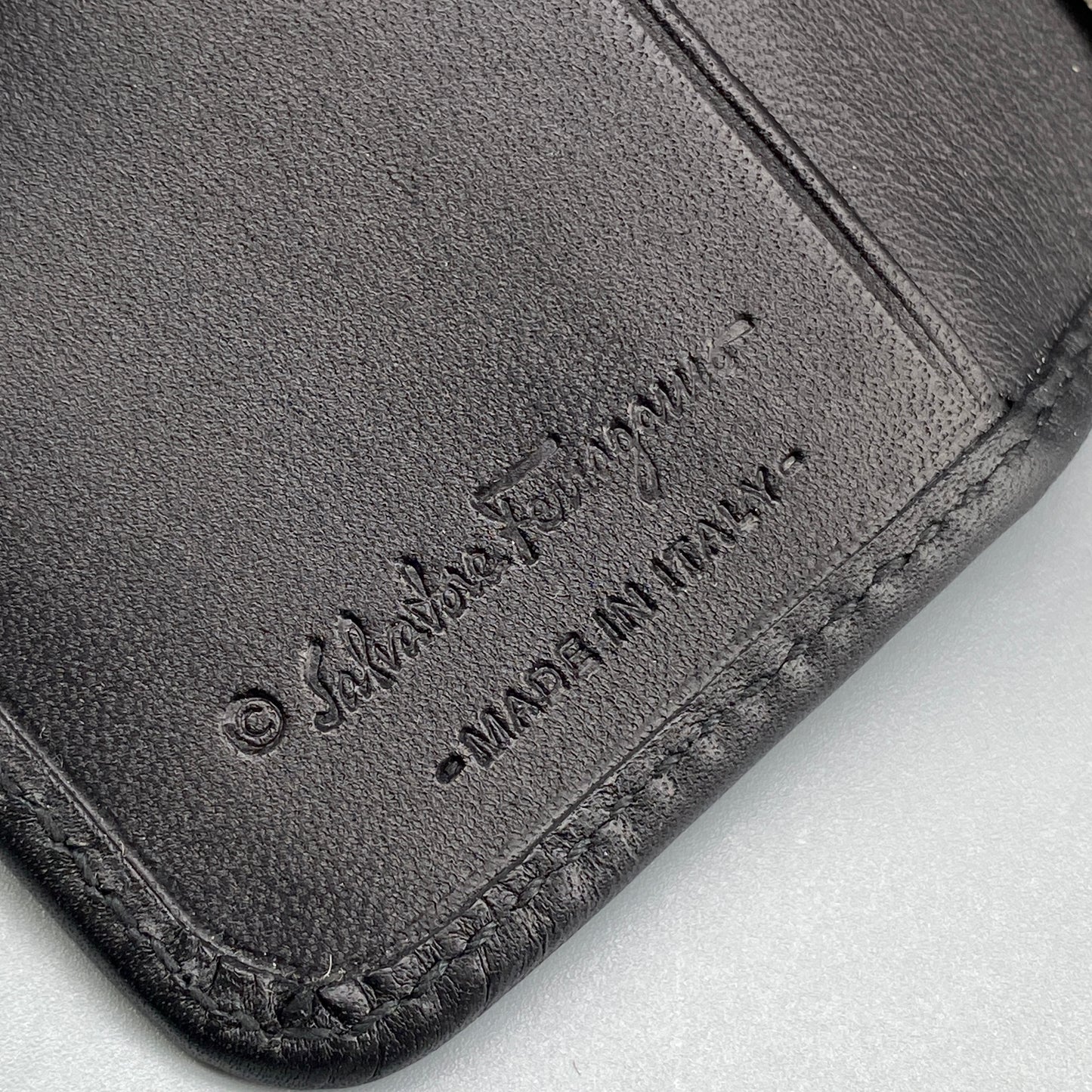Ferragamo Black Canvas Key Case