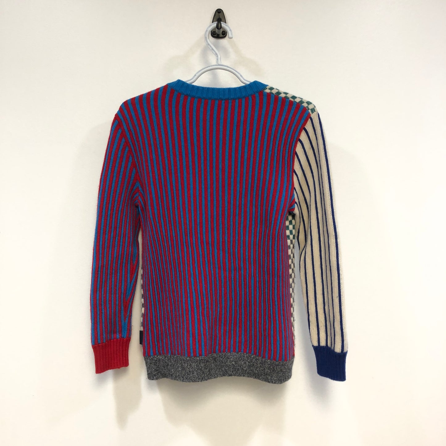 Burberry Multi-Color Check Knit Crew Neck Sweater Size 14Y (Fit Height 164cm)