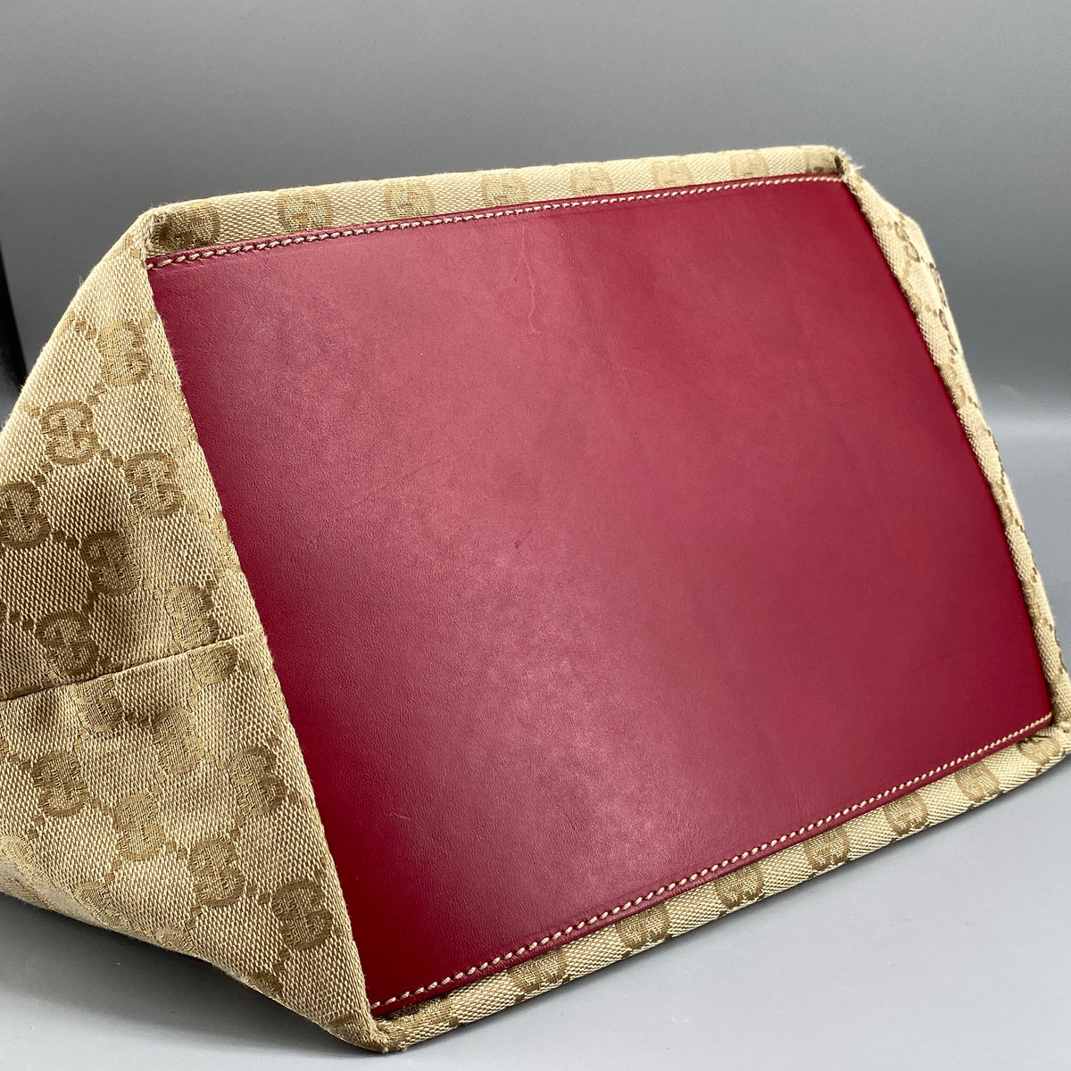 Gucci Beige GG Supreme Canvas  Sherry Line Tote Bag