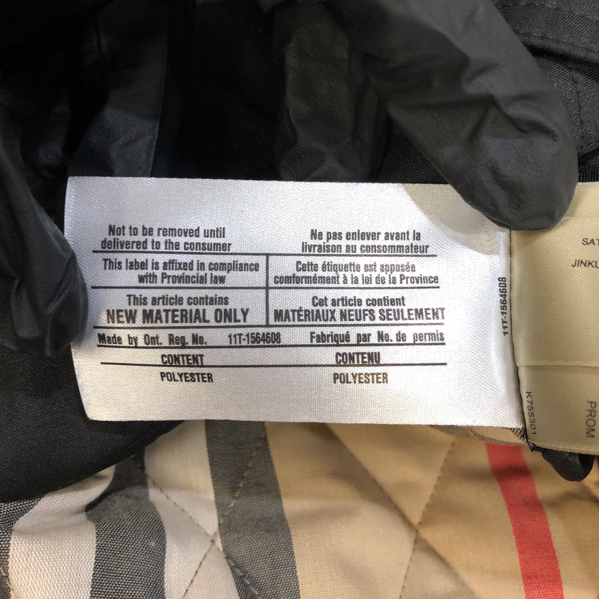 Burberry Black Quilted Double Breasted Coat Size S