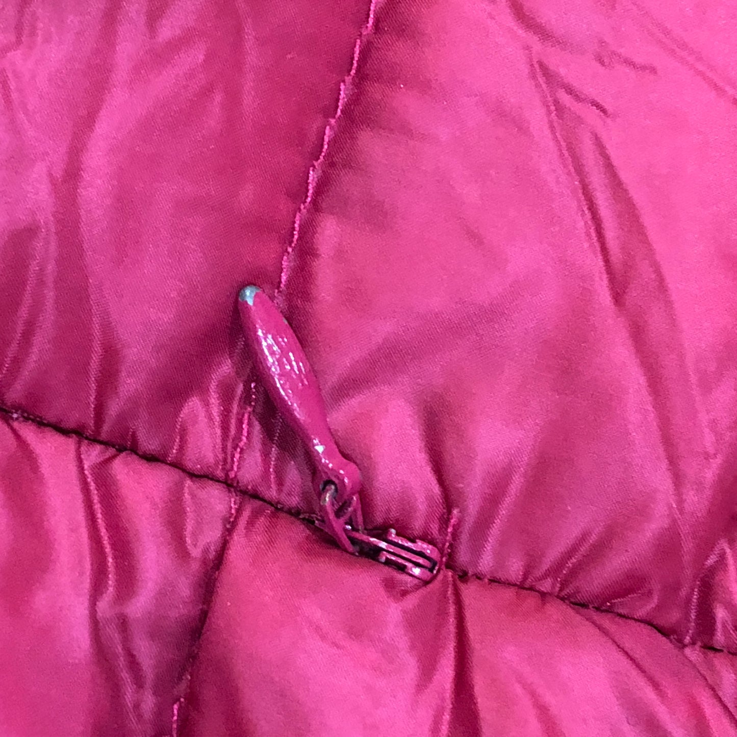 Moncler Fuchsia Stand Collar Quilted Down Gilet Size 2