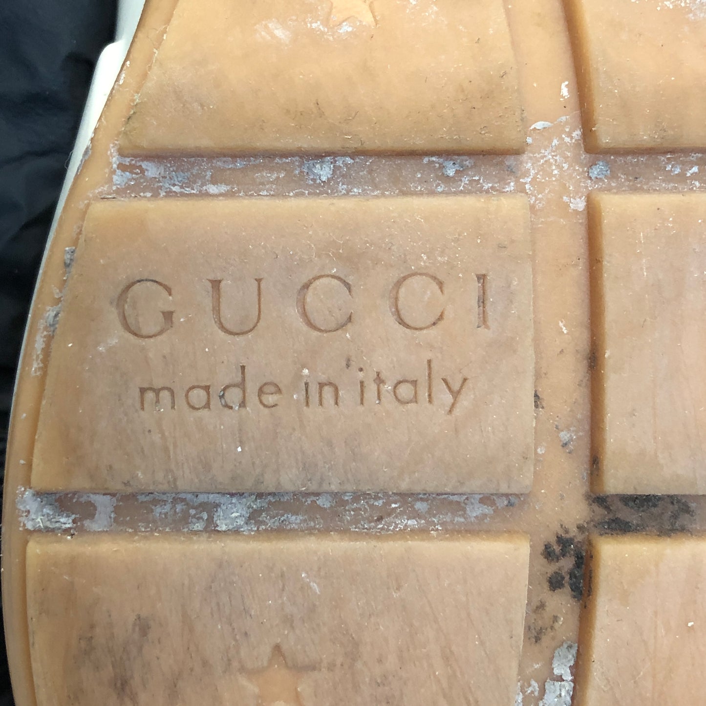 Gucci Rhyton Vintage Logo Leather Sneaker Shoes 36.5 Ivory