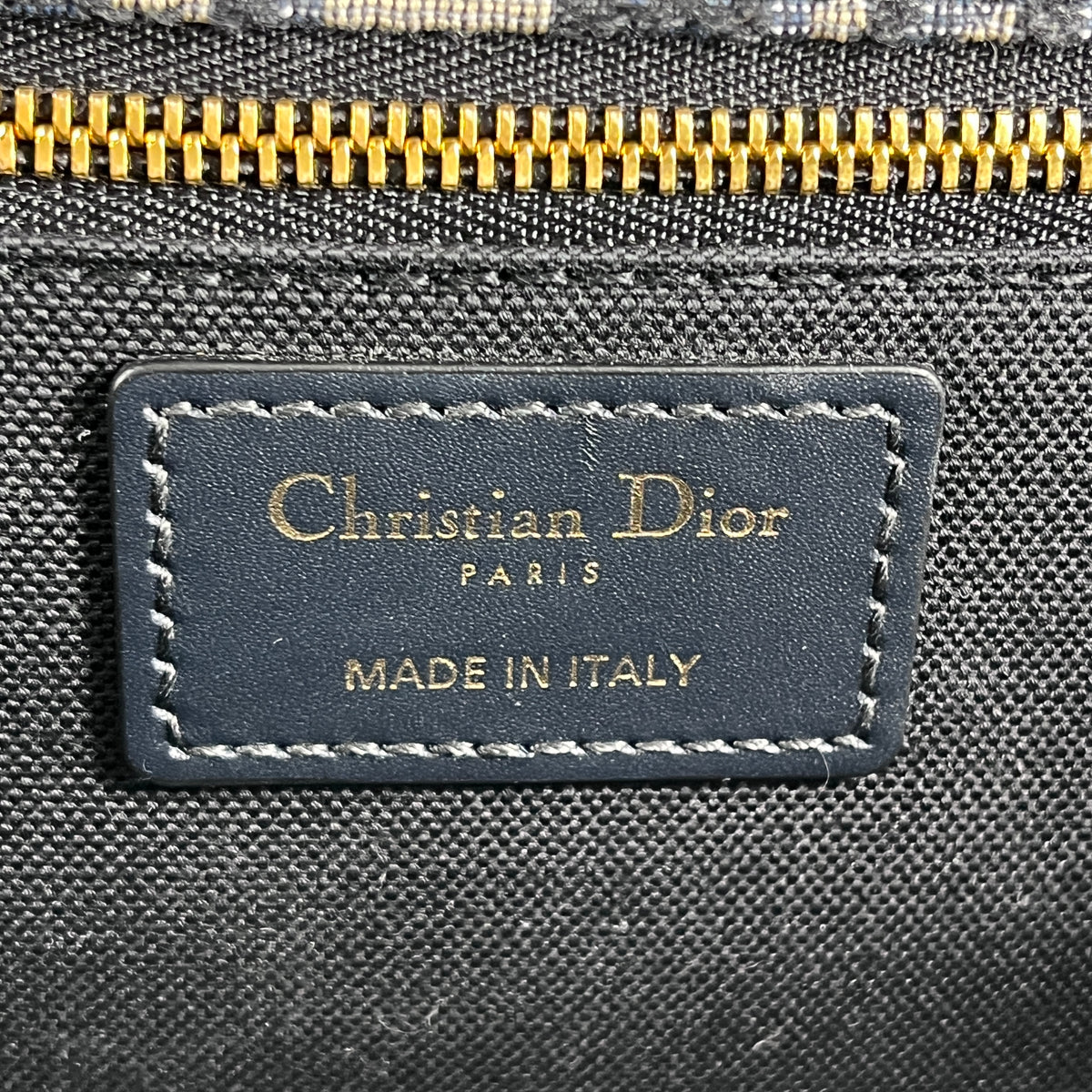 Christian Dior Navy Blue Oblique Jacquard 30 Montaigne Shoulder Bag
