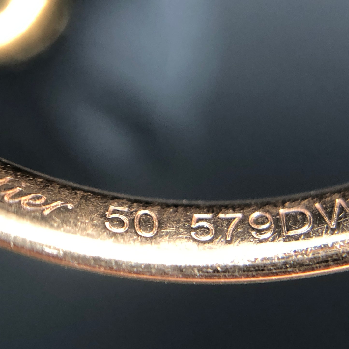 Cartier Trinity AU750 Yellow Gold Diamond Three Interlocking Ring Size 50mm