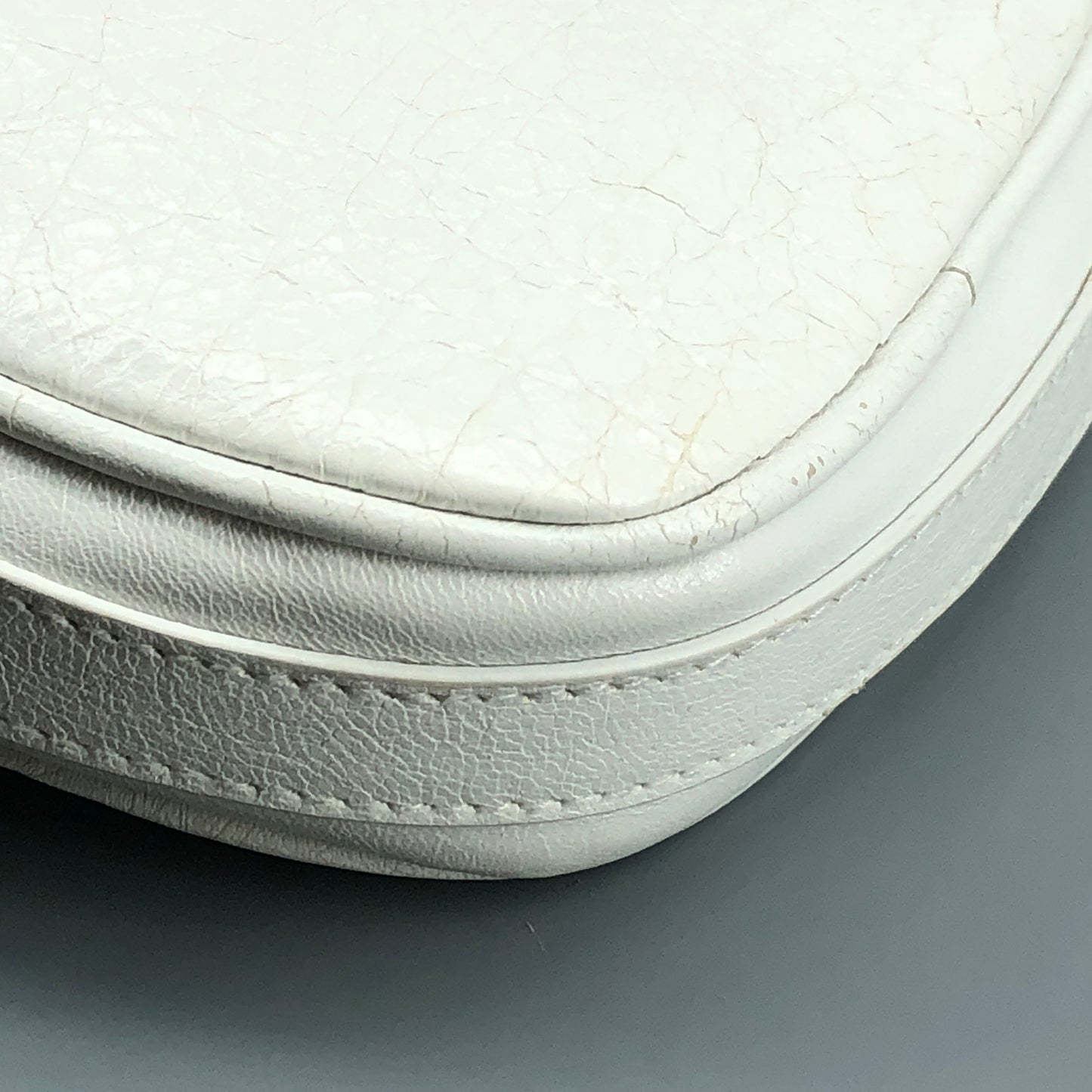 Balenciaga White Heart‑Shape Chain Crossbody Bag