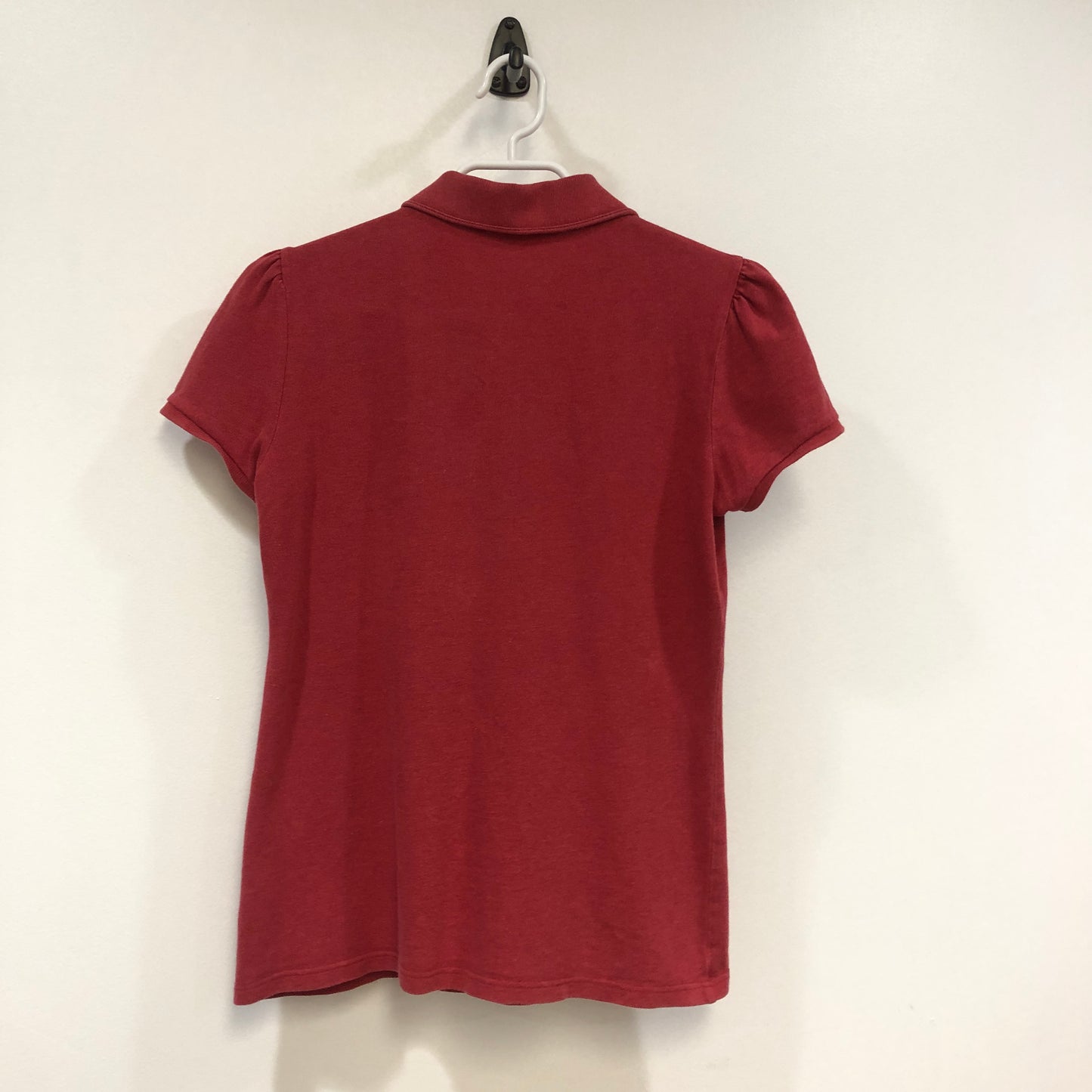 Burberry Brit Puff Short Sleeve Polo Shirt Size S Red