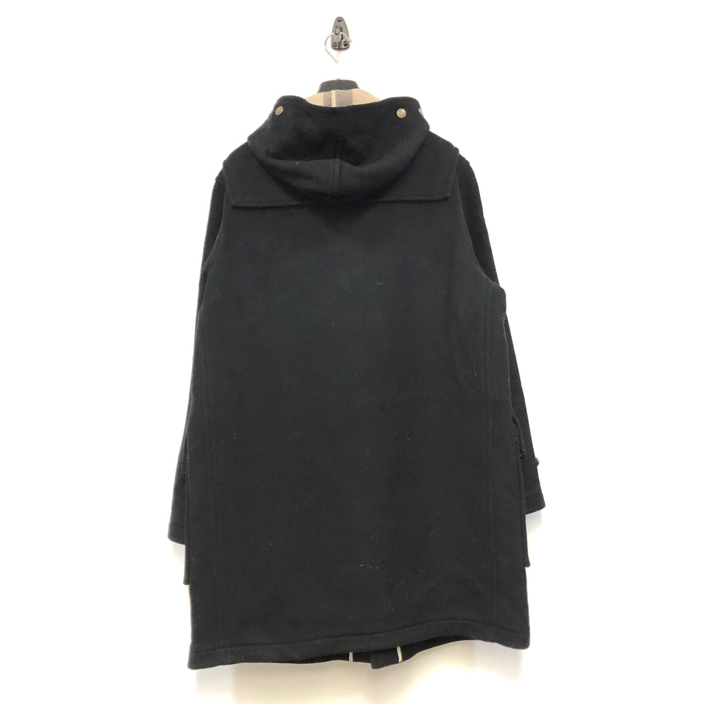 Burberry Black Wool Duffle Coat Size XL