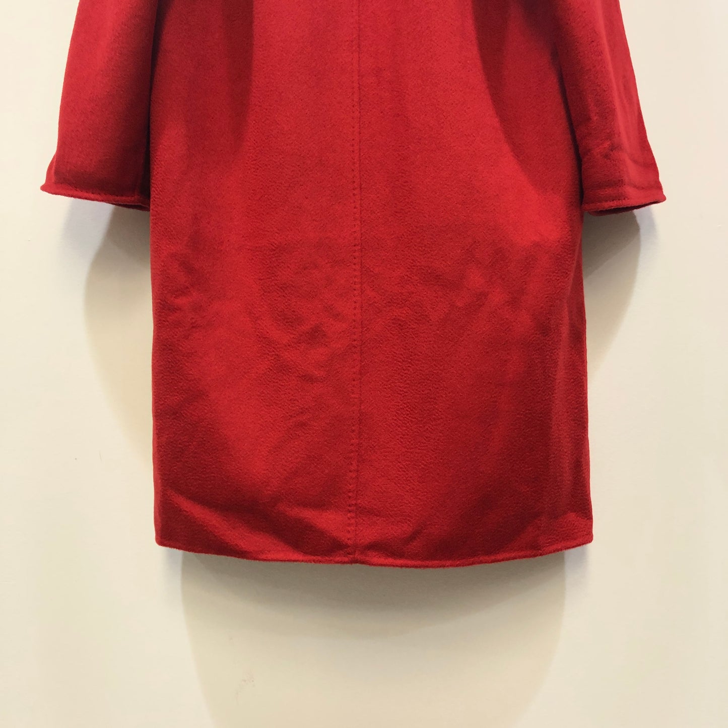 Max Mara Red Wool Hooded Open Coat US Size 4