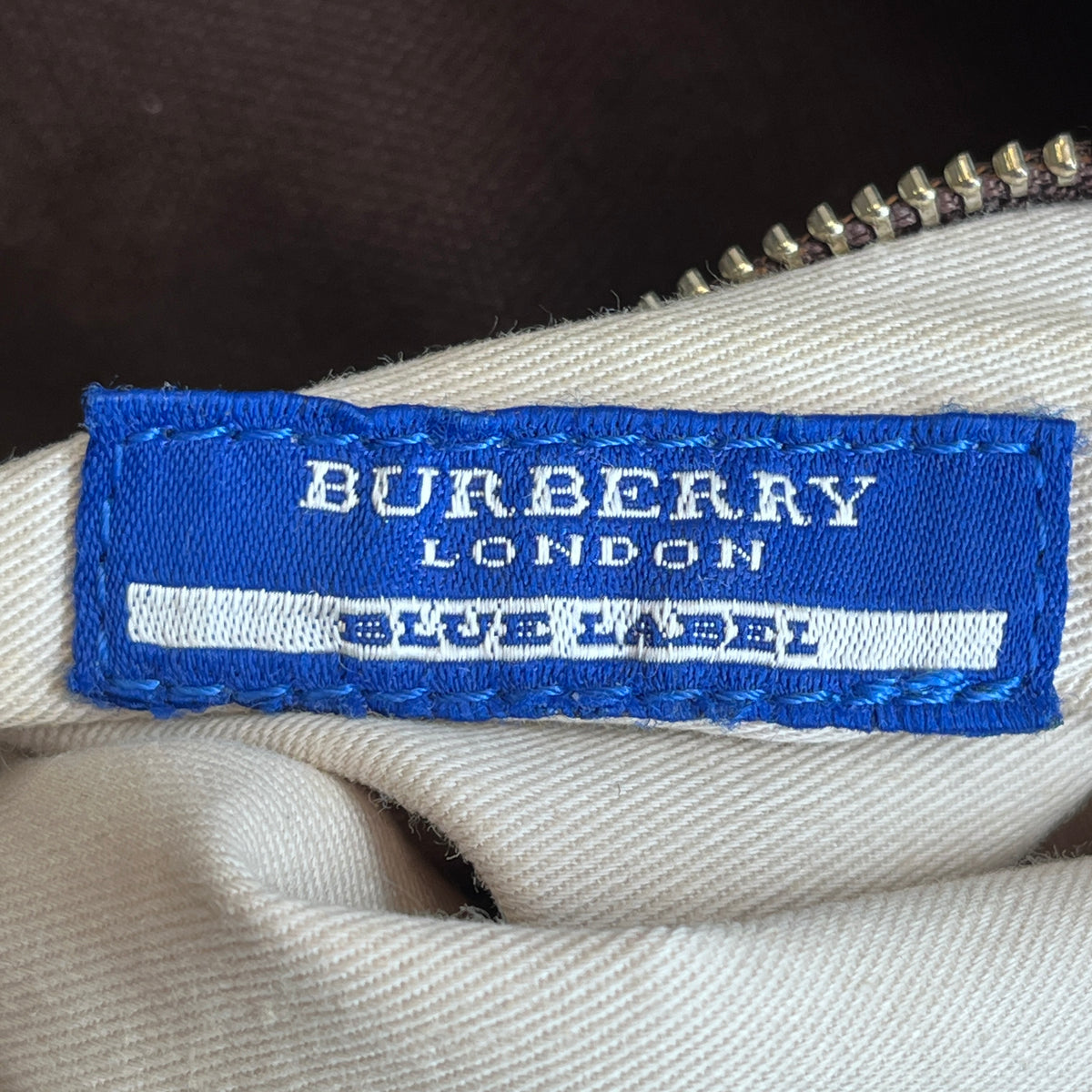 Burberry Beige Black White Check Tote Bag