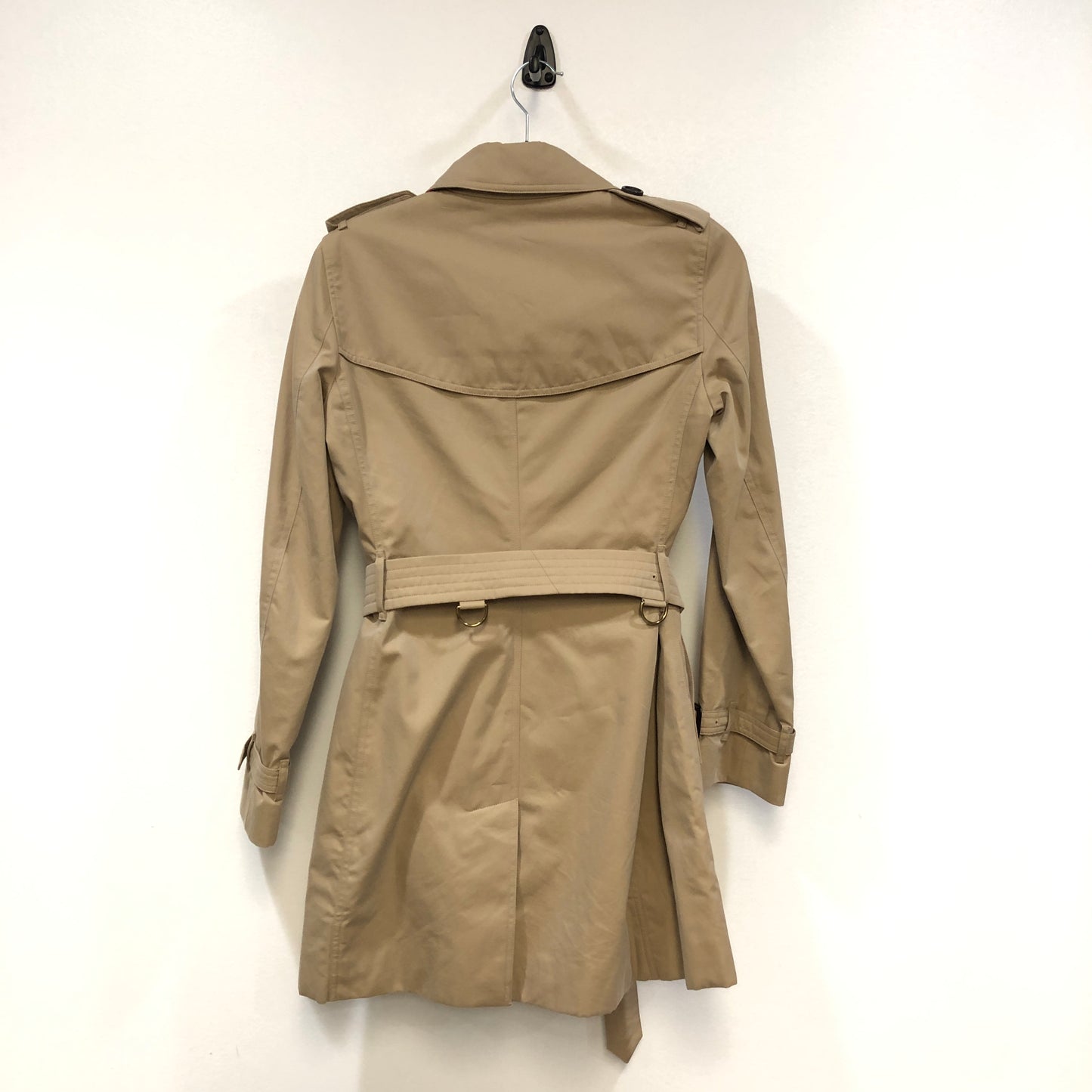 Burberry Tan Double Breasted Mid-Length Trench Coat Size 4