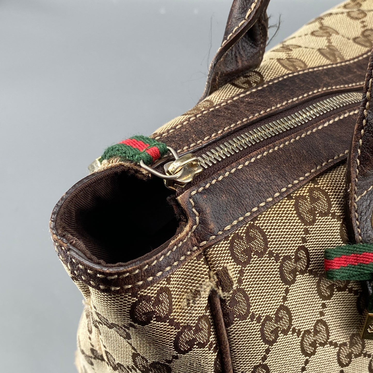 Gucci GG Canvas Handbag Beige/Brown