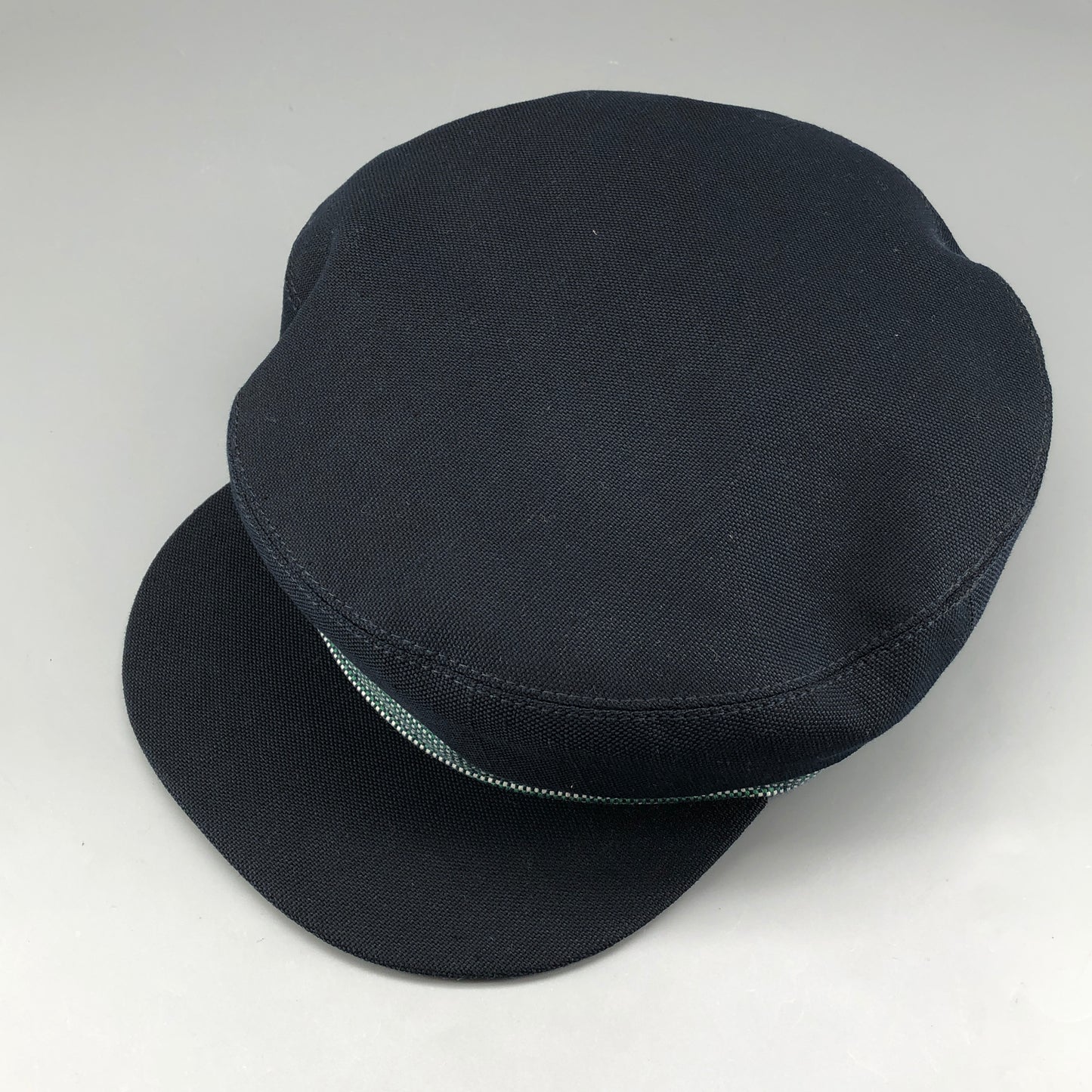 Hermes Dark Blue Woven Rib Newsboy Cap Size 58cm