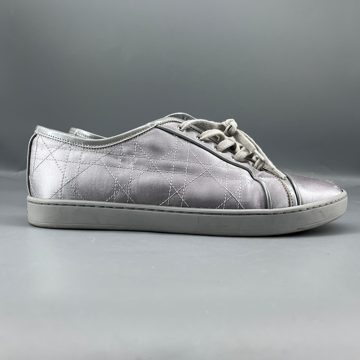 Christian Dior Silver Women Sneaker Shoes Size 37