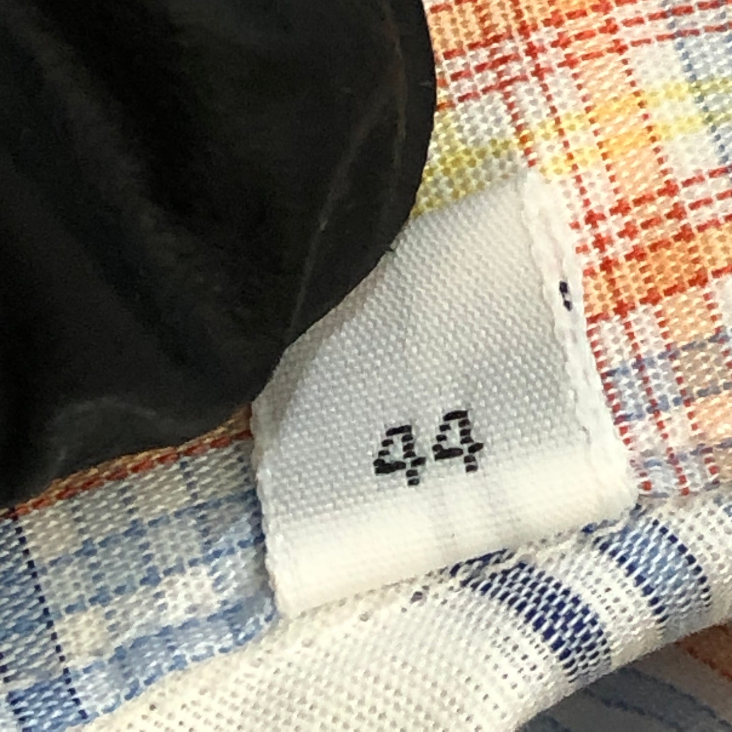 Balenciaga Blue Yellow White Plaid Short Sleeve Button Shirt US Size 6