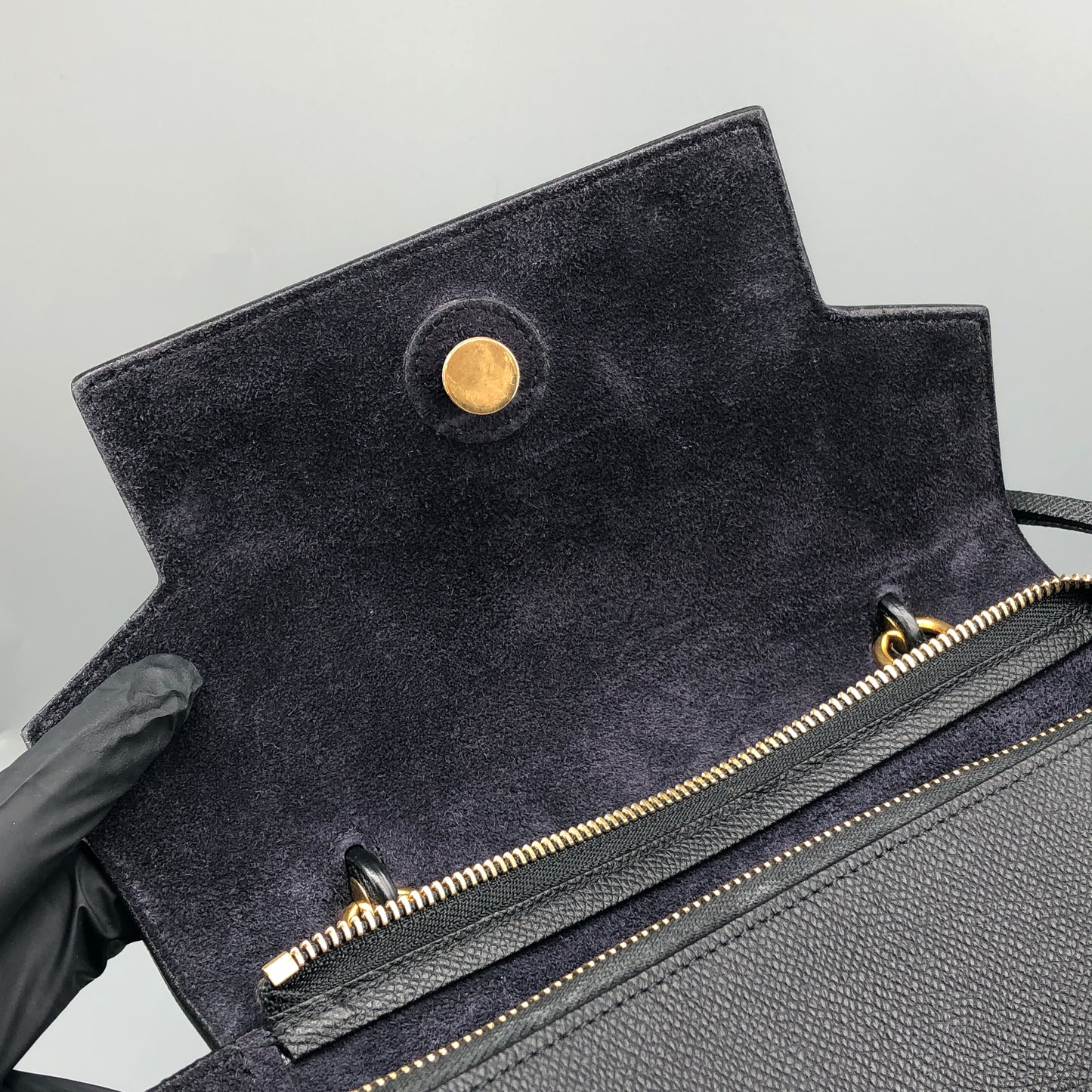 Celine Black Grained Calfskin Belt Bag Small
