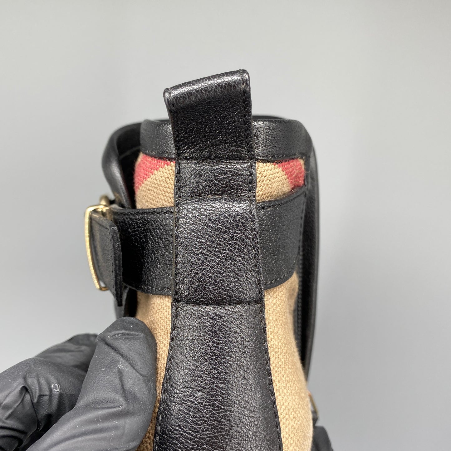 Burberry Women's Ankle Boots Size 36 Black & Beige
