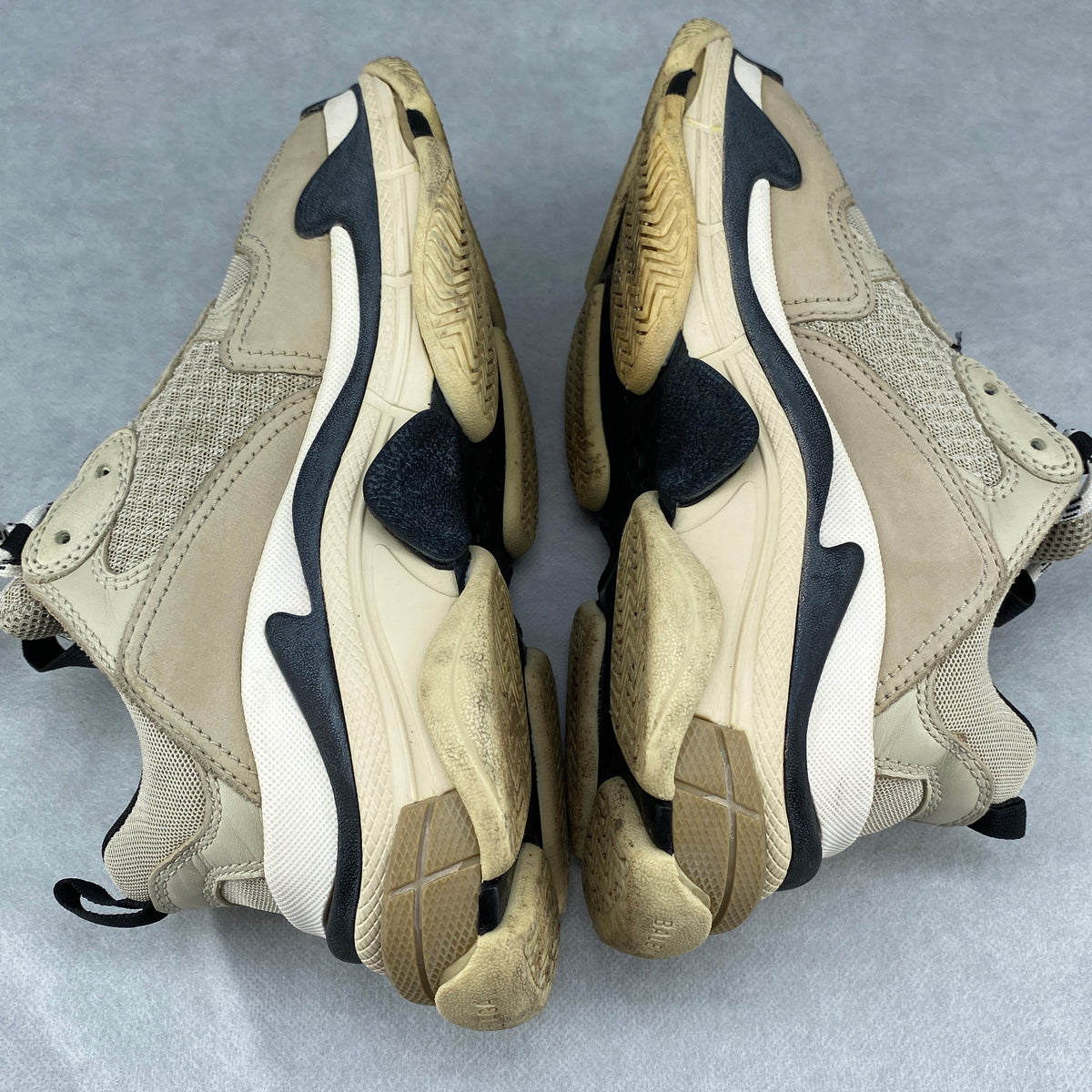 Balenciaga Triple S Beige Women's Chunky Sneakers shoes Size 35