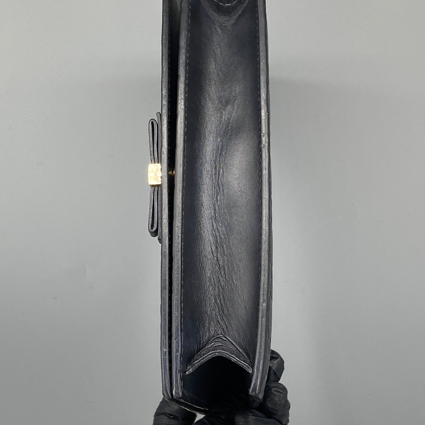 Gucci Black GG Embossed Chain Wallet Bag