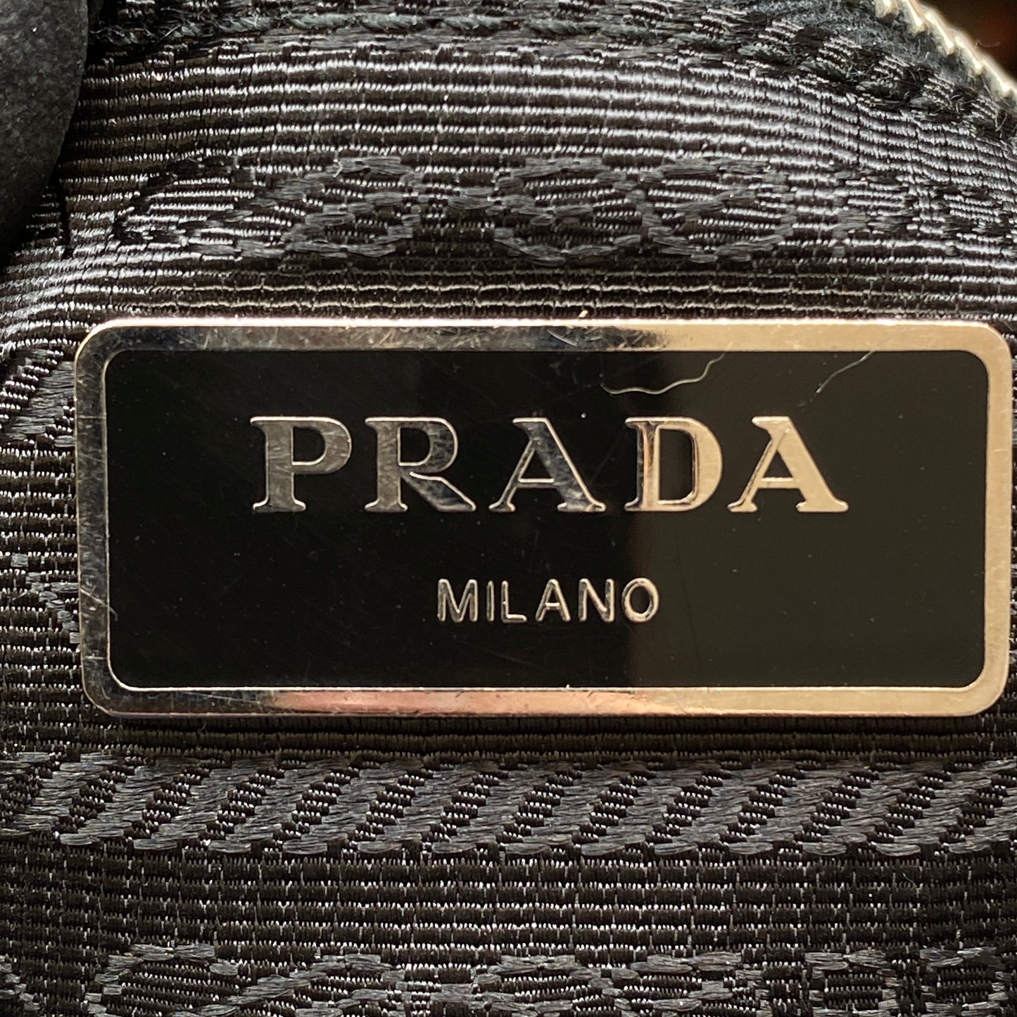 Prada Black Nylon Triangle Logo Crossbody Bag
