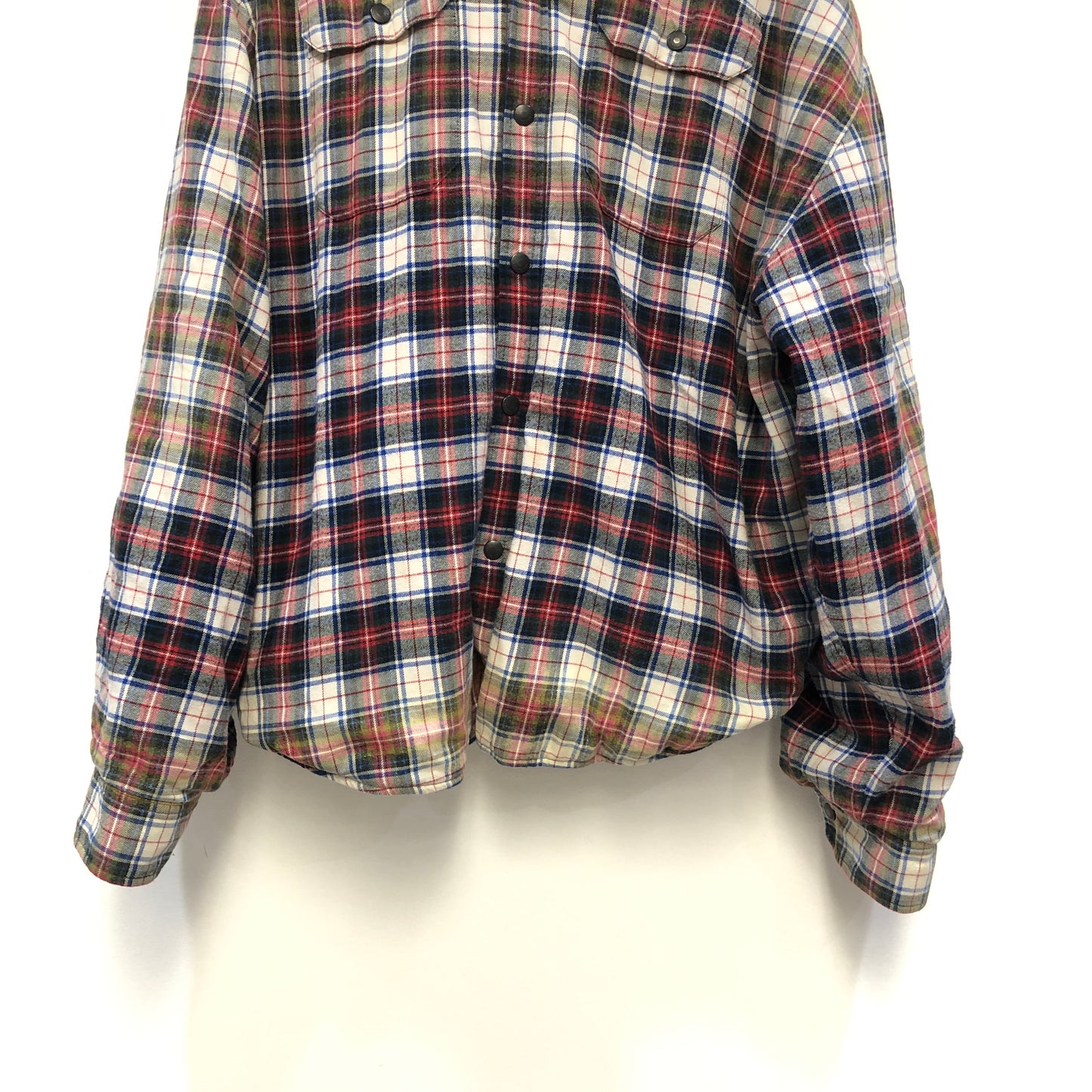 Balenciaga Multi-Color Plaid Hooded Overshirt Size XS