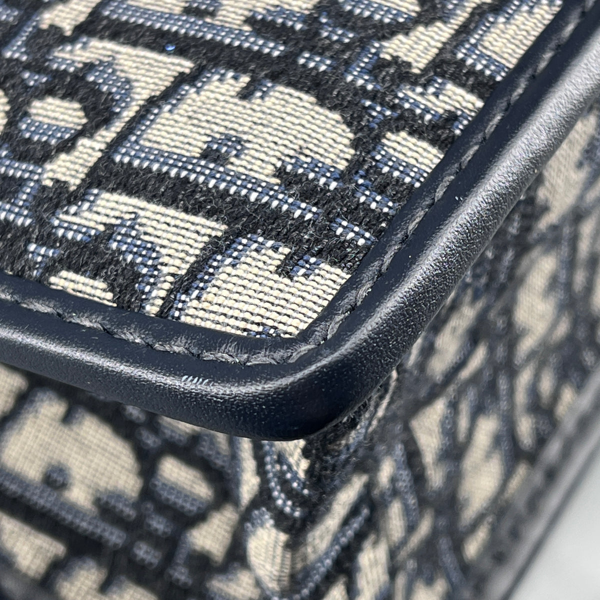 Christian Dior Navy Blue Oblique Jacquard 30 Montaigne Shoulder Bag