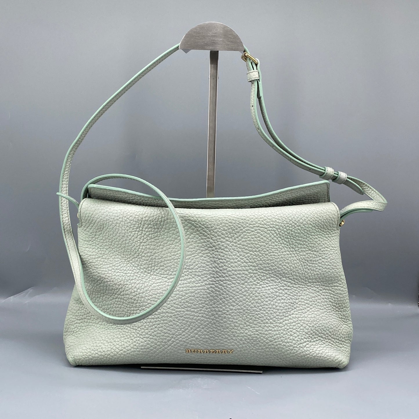 Burberry Mint Green Leather Shoulder Bag