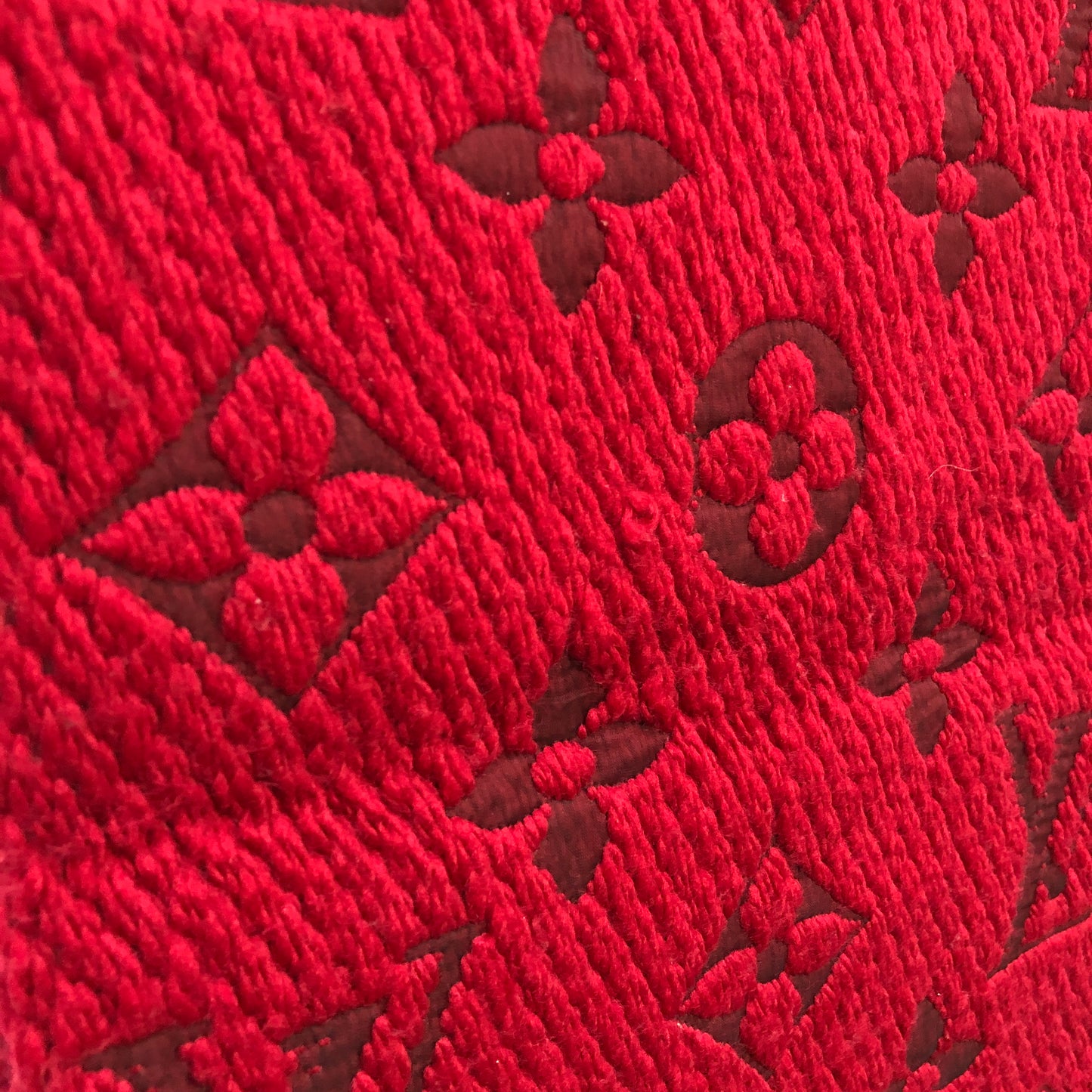 Louis Vuitton Red Monogram Wool Scarf 152*30 cm