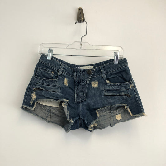 Balmain Distressed Denim Cut-Off Shorts Size 26