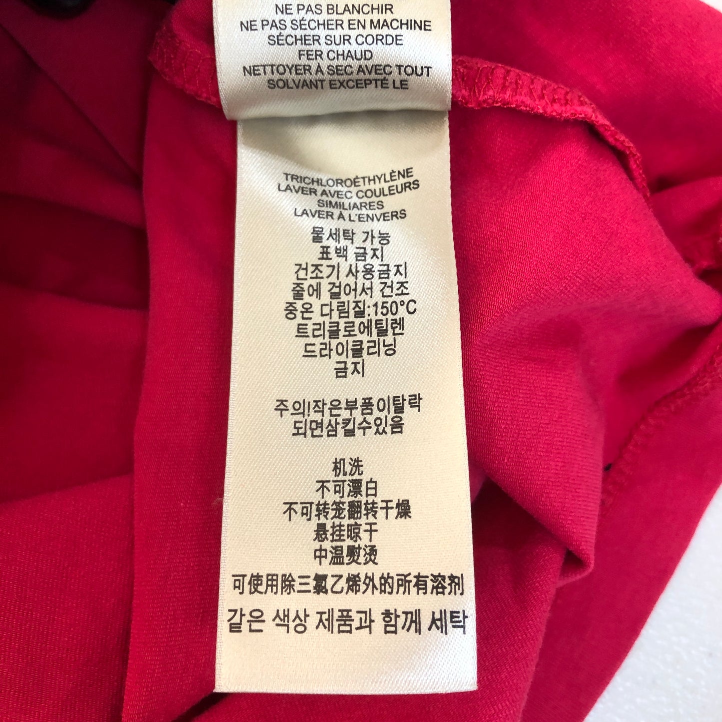 Burberry Classic Check Cuff Red Jersey Half Sleeve Top Size S