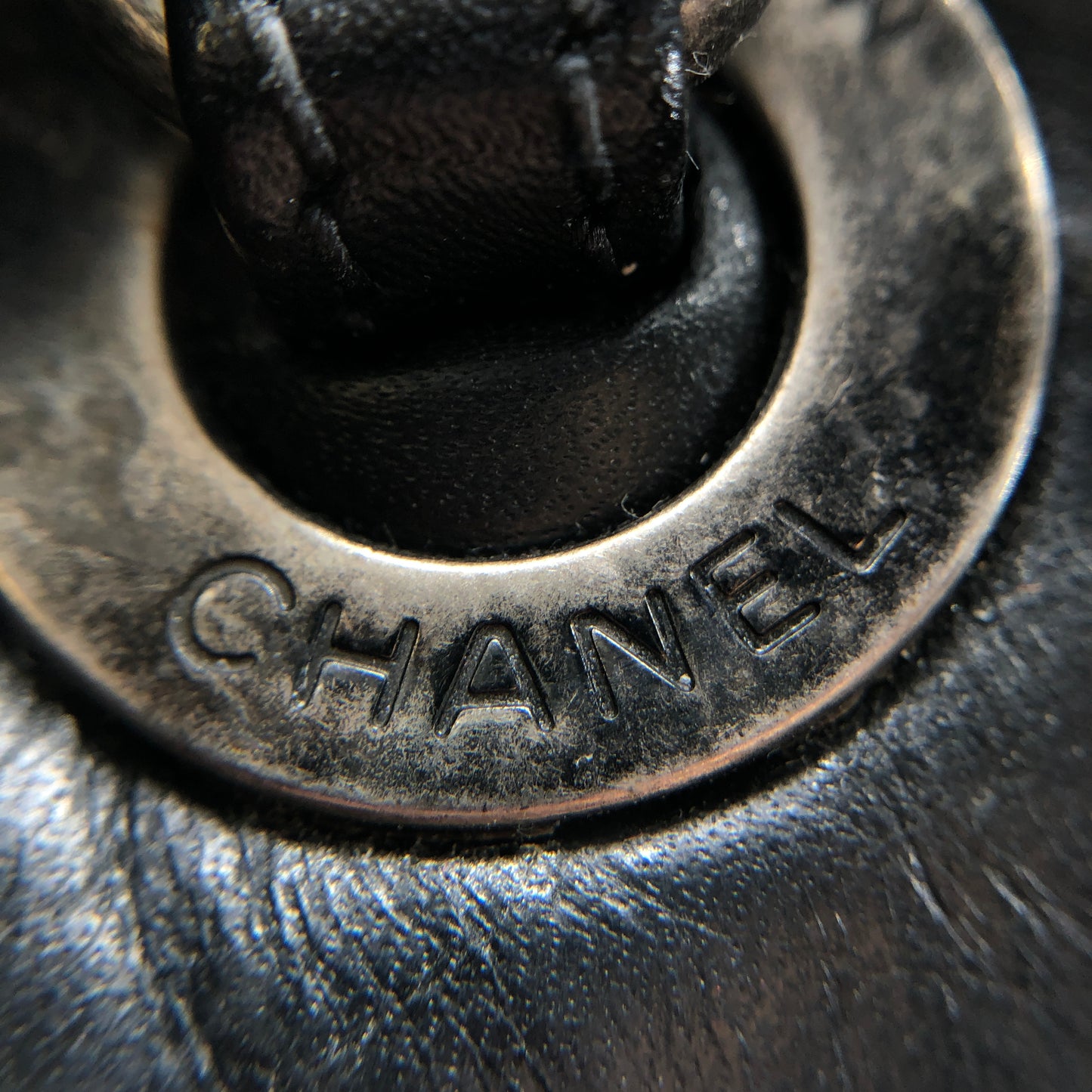 Chanel Quilted Leather Chain Shoulder Tote Bag Black