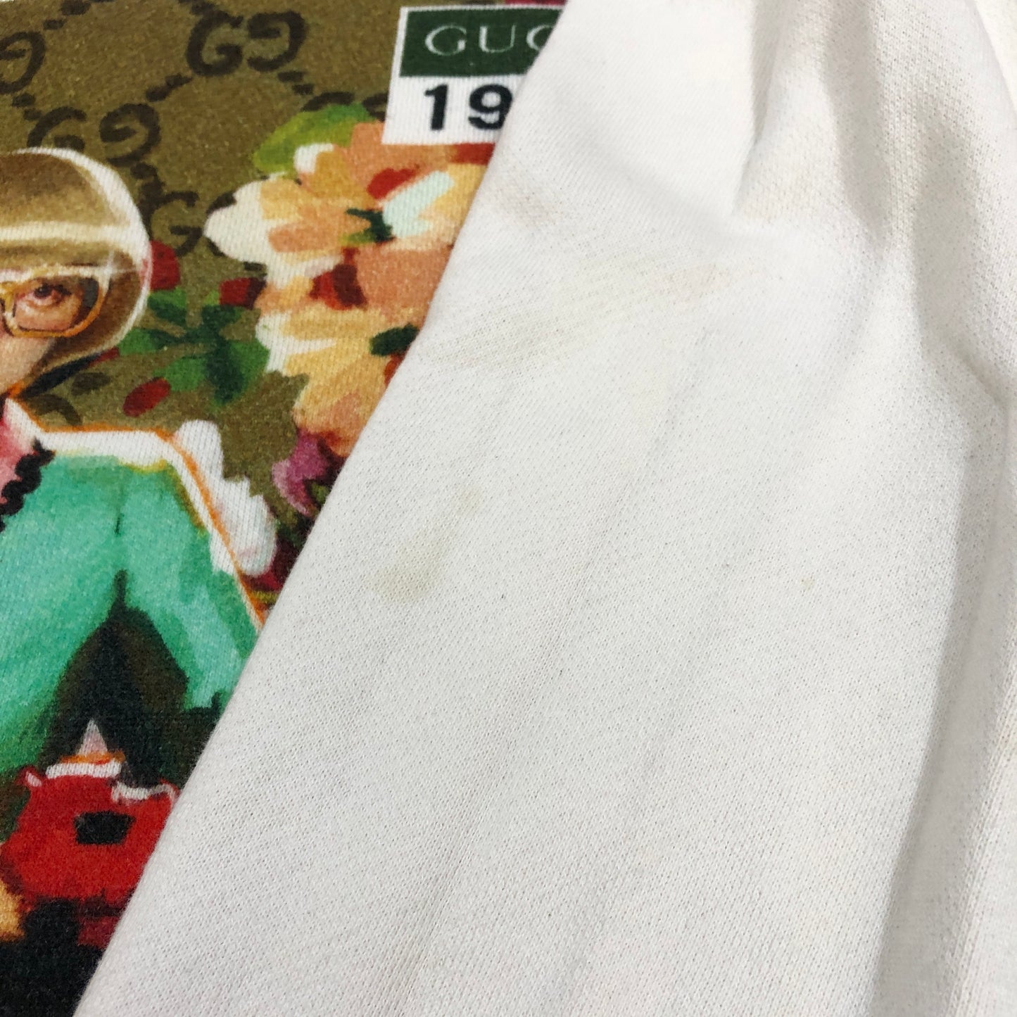 Gucci Off White Crew Neck Graphic Print Sweatshirt Size L