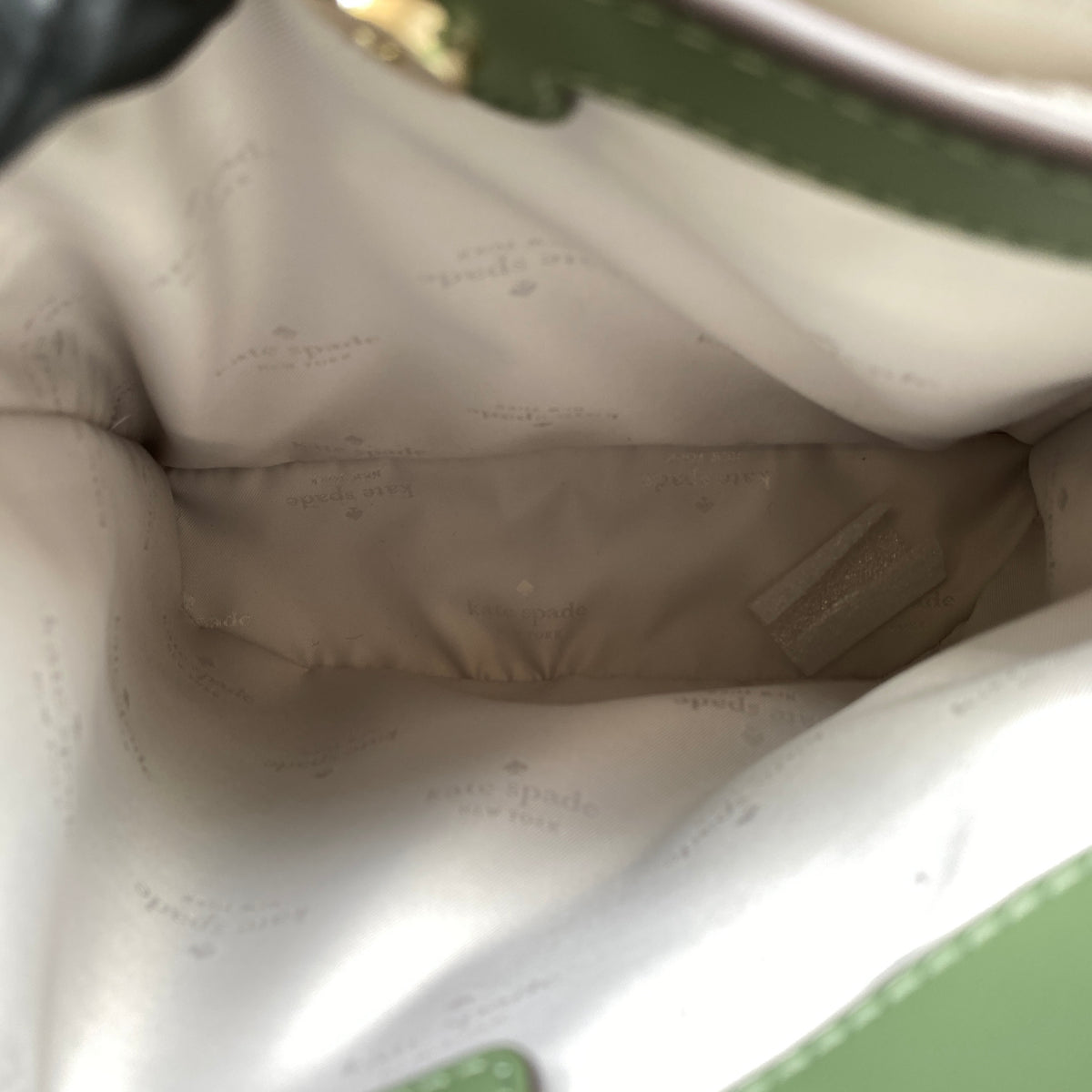 Kate Spade Green Pebbled Leather Bucket Shoulder Bag