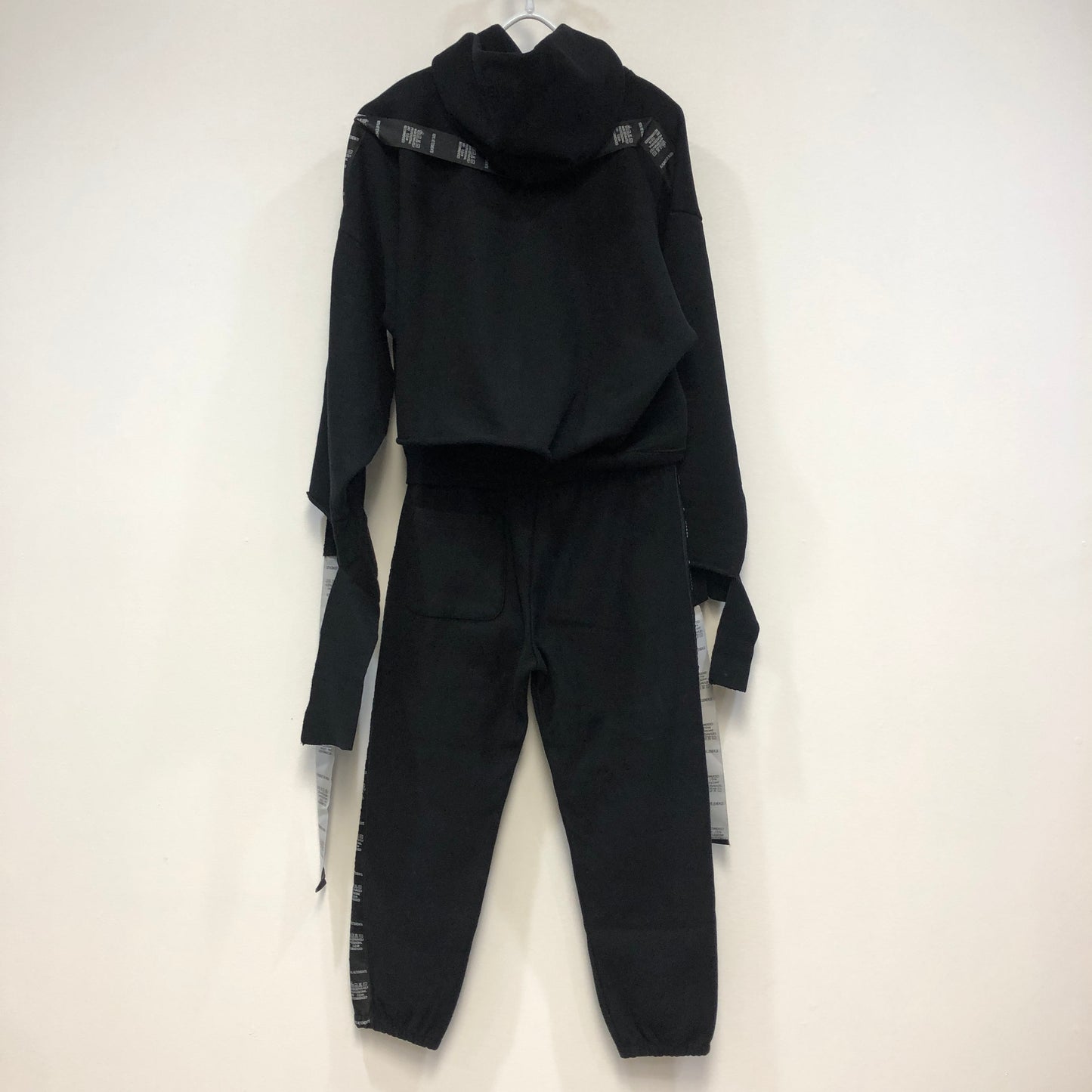 Vetements Black Logo Tape Hoodie & Track Pants Set