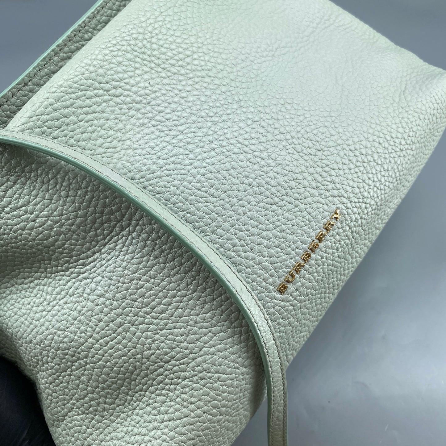 Burberry Mint Green Leather Shoulder Bag