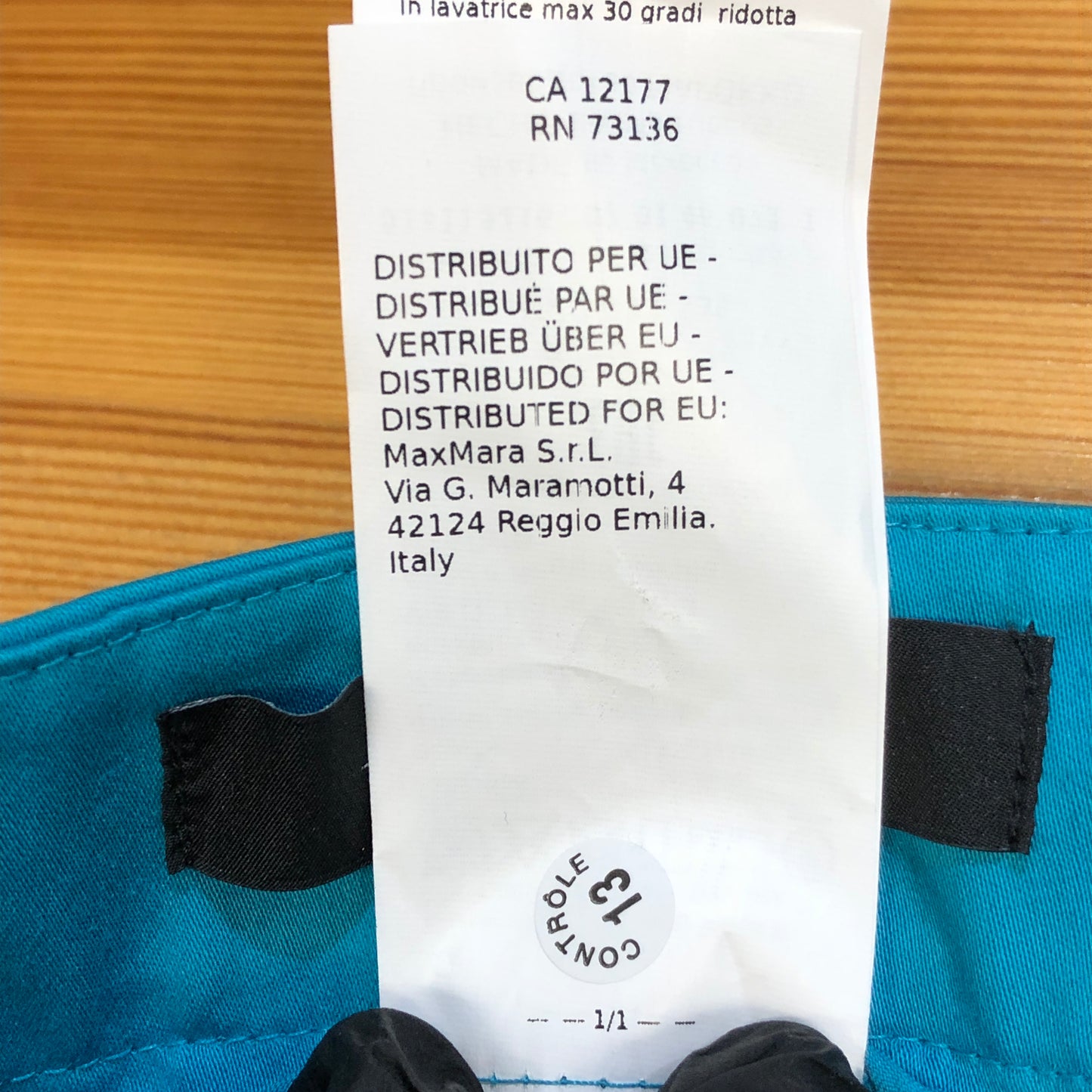 Max Mara Weekend Turquoise Slim‑Leg Trousers US 12